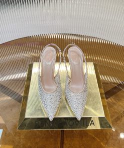 R ᴇɴᴇ C ᴀᴏᴠɪʟʟᴀ | 2022s 𝐒 Heavy Industry RC Water Diamond Gemstone Lace High Heels Wedding Shoe cb25imjm