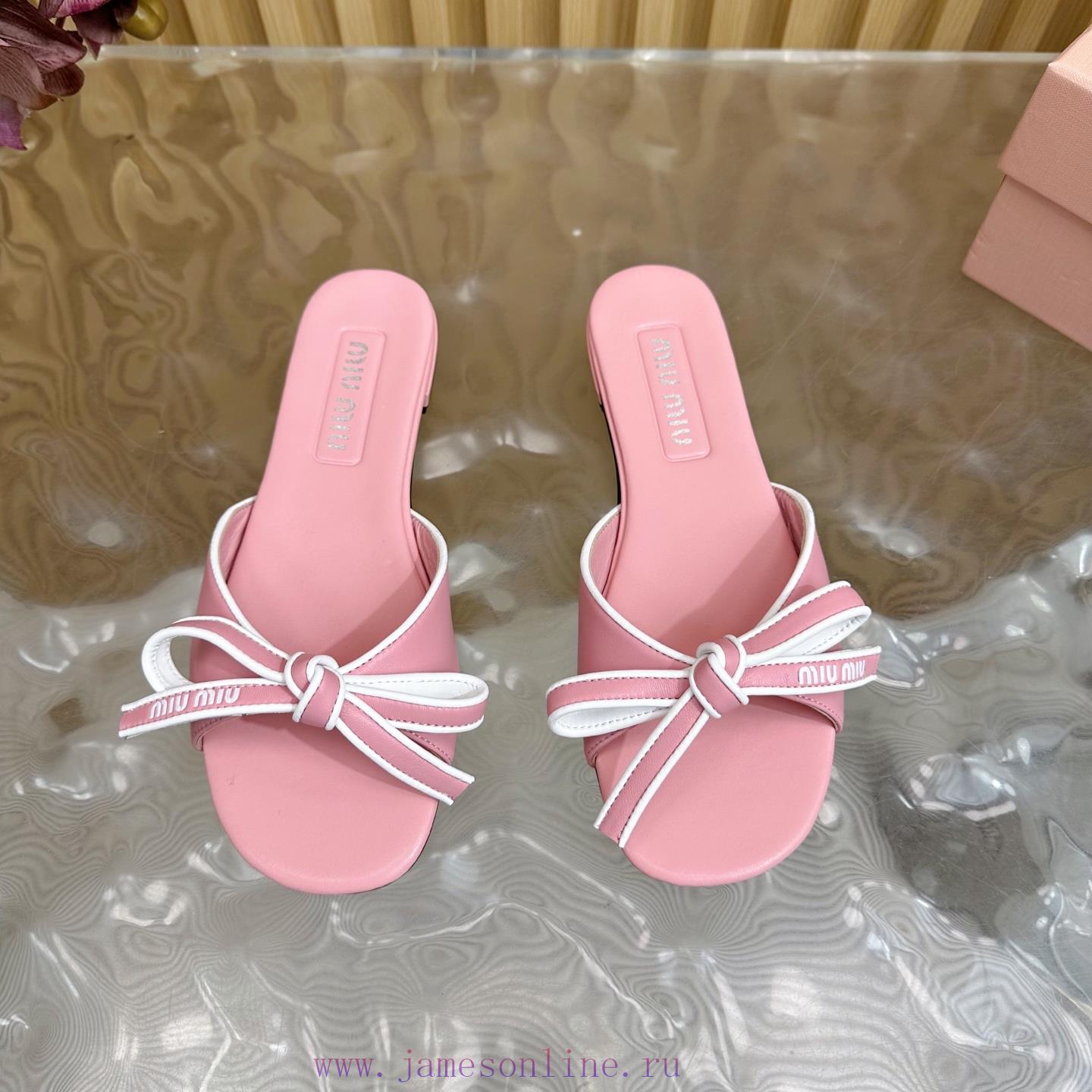 𝑀𝑖𝑢𝑀𝑖² ⁰² Miu Miu's New Bow Tie Girls' Slippers Series Is On The New Miumiu———————————The Lates 3od6c5yy - Image 5