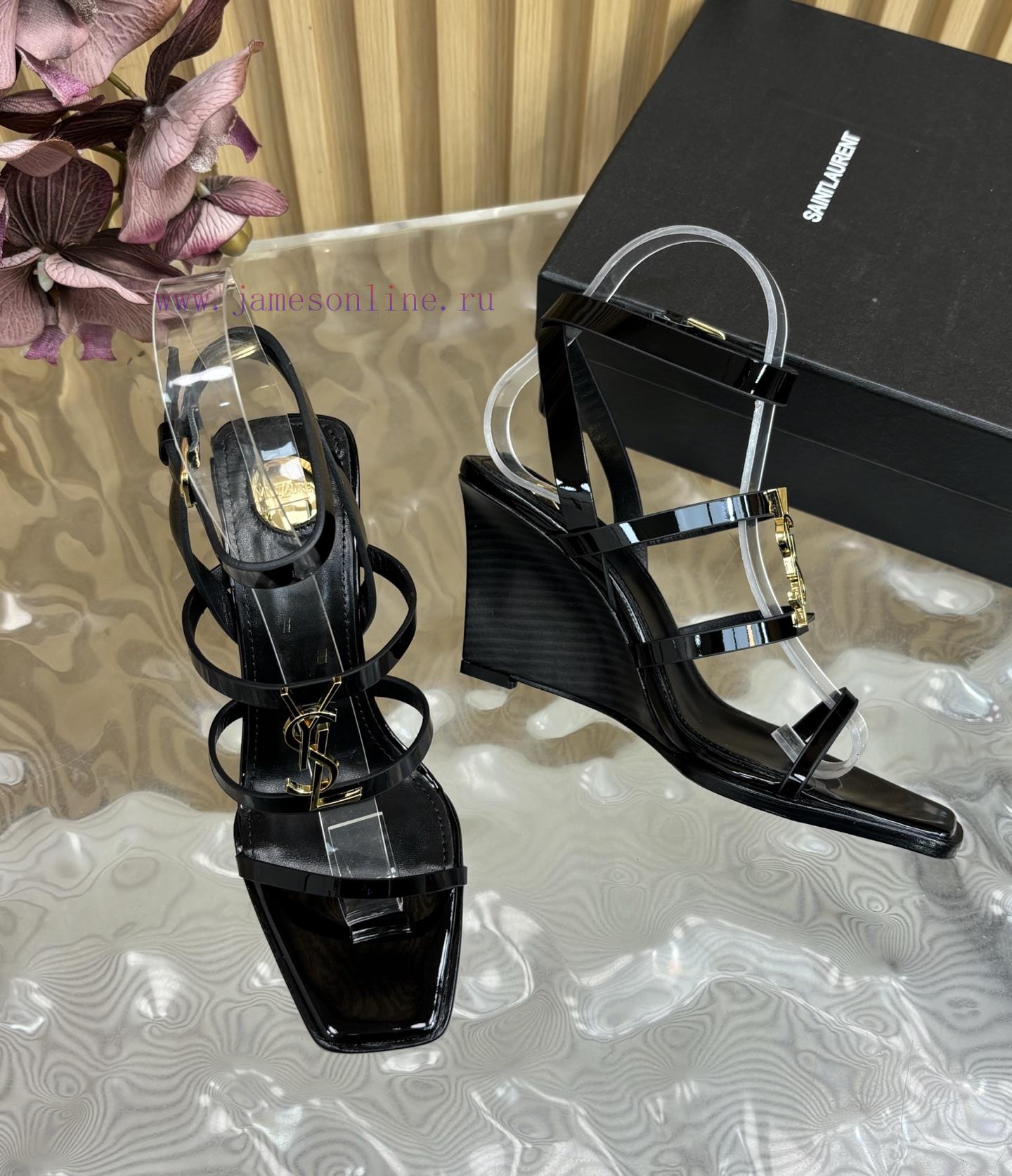 Saint Laurent/YSL Saint Laurent Poe Heel Classic Sandals Top Quality 2025 Summer New Collection 2s5fsb68 - Image 9