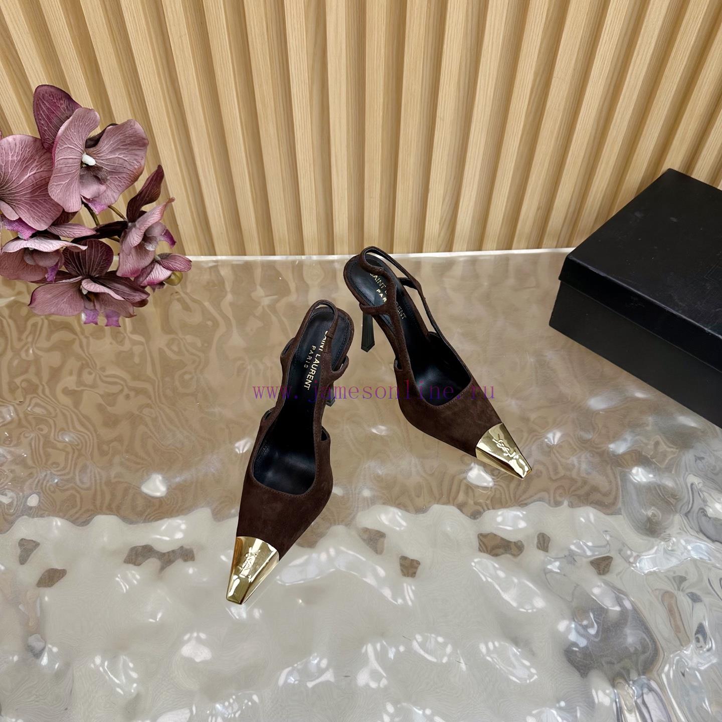 SAINT LAURENT 25ss Spring/Summer New Collection With Iron Head Letter And High Heels——————————T uy58c13x - Image 7