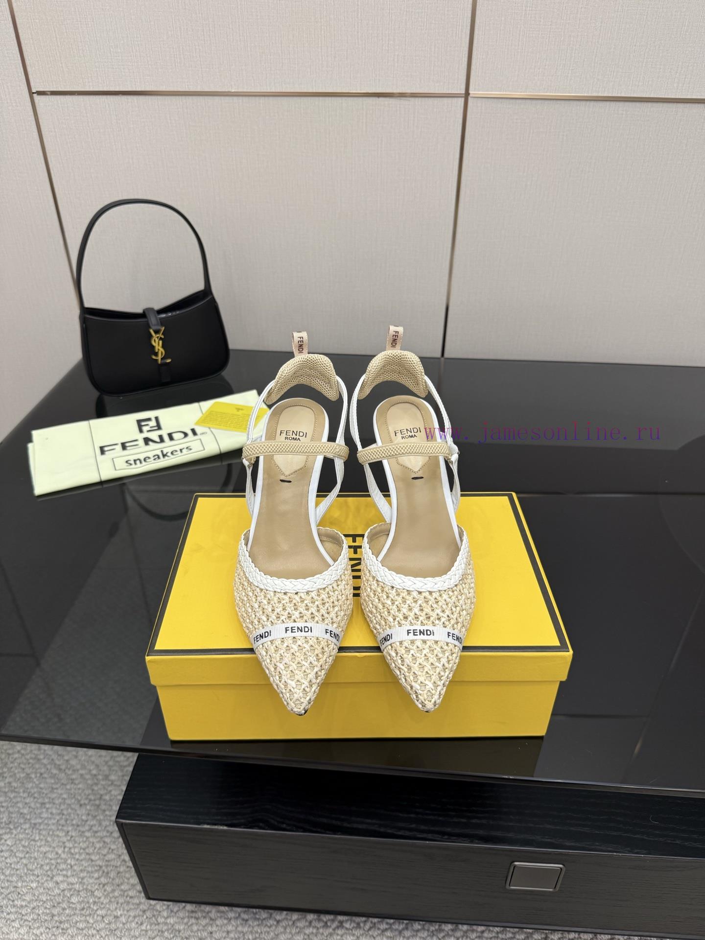 Fendi Leather Woven High HeelsThis Shoe Is Named After The Agile And Lightweight Italian Hummin 6cd4xr42 - Image 2