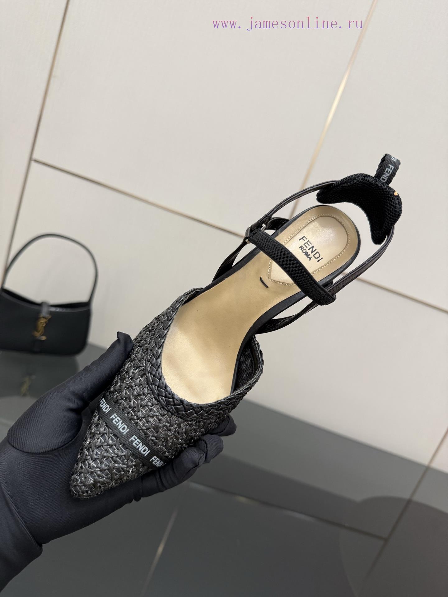 Fendi Leather Woven High HeelsThis Shoe Is Named After The Agile And Lightweight Italian Hummin fwyf35pq - Image 9