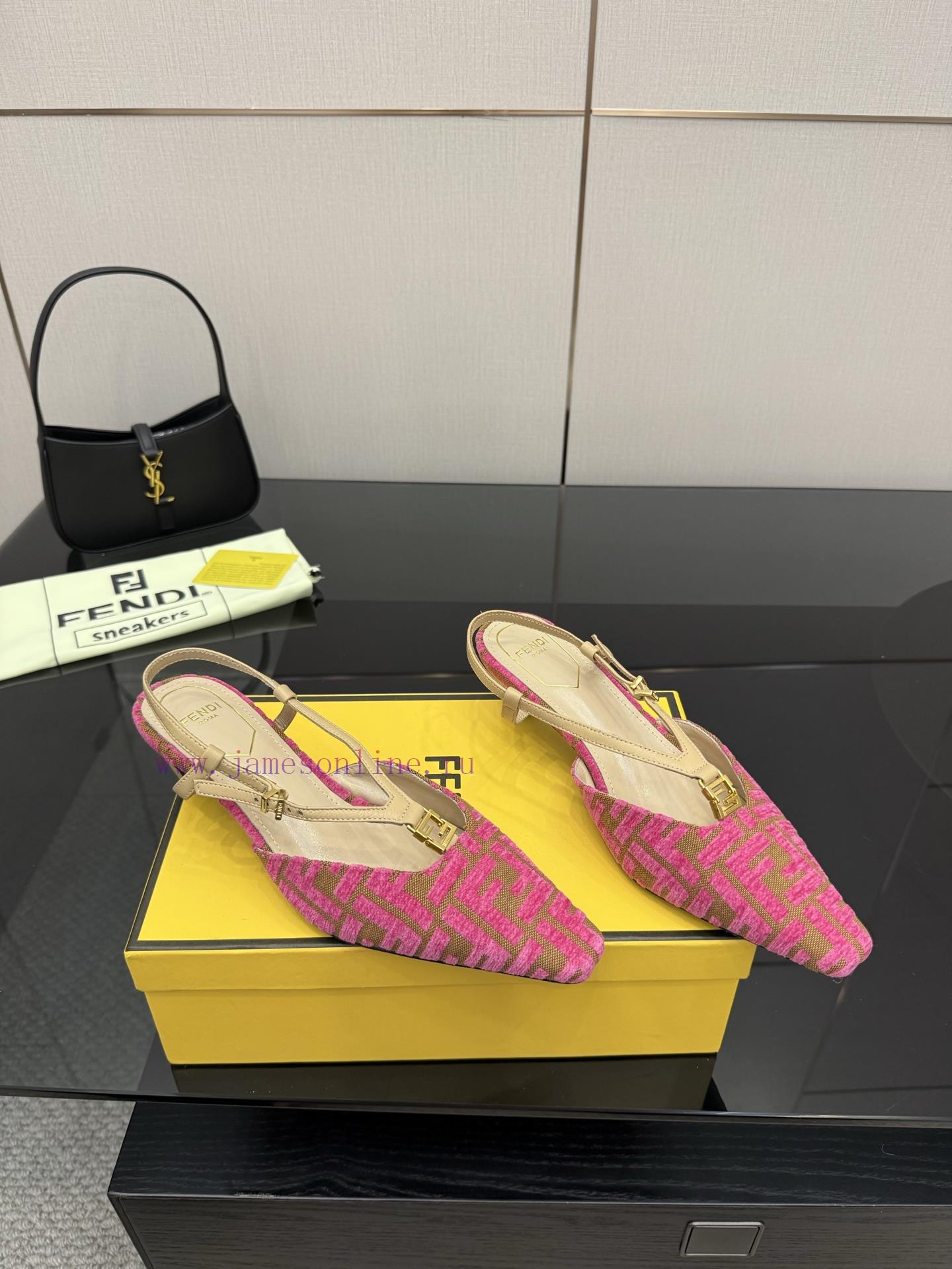 𝙁𝙀𝙉𝘿𝙄 New Fendi FFold Square Head Snell Dew Heel SandalsSquare Toe Open Heel Shoes With Origina yhiqc6td - Image 3