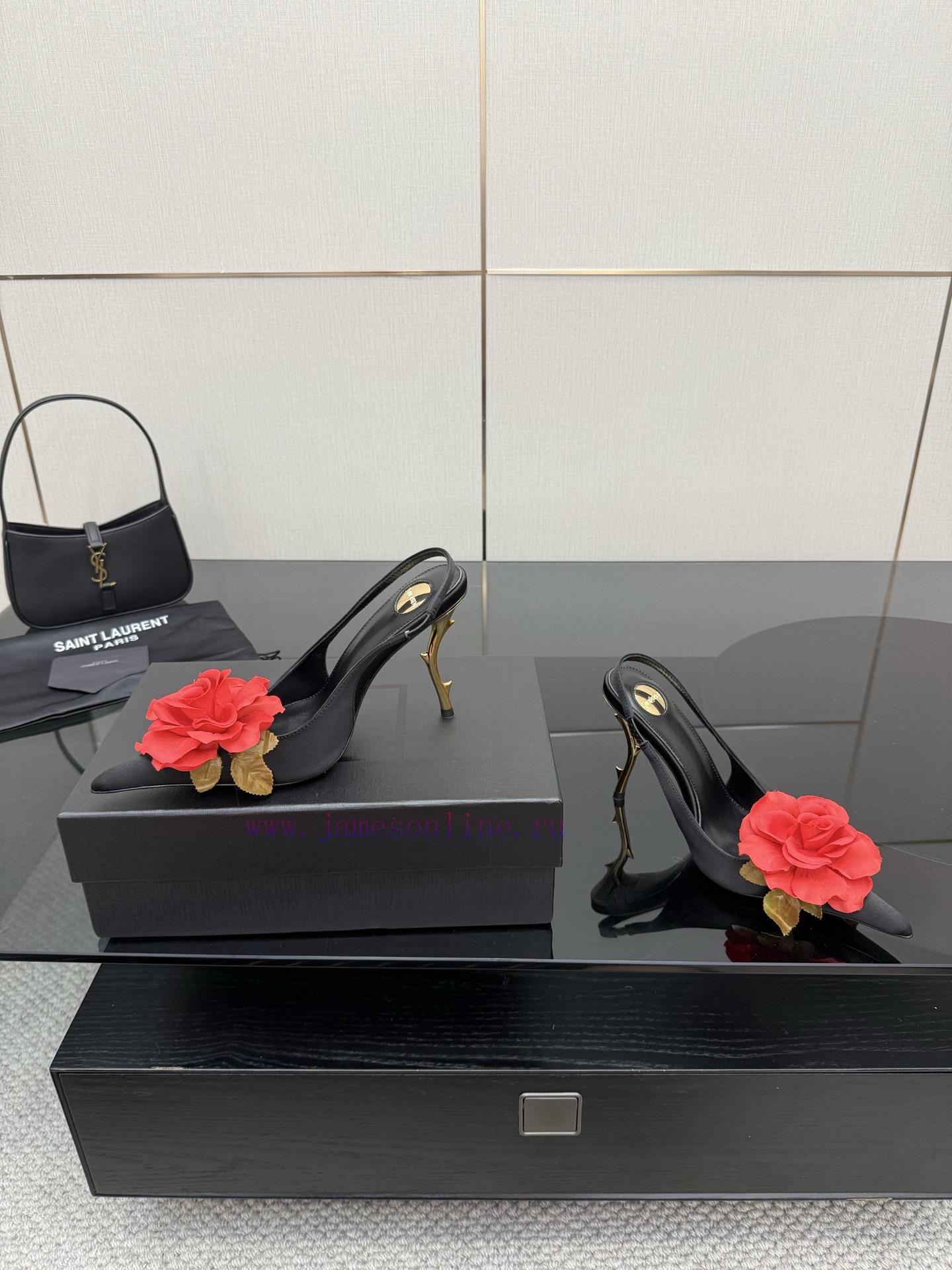 Saint Laurent | Rose With Thorns Exquisite High Heels𝑺𝒂𝒊𝒏𝒕𝑳𝒂𝒖𝒆𝒏𝒕 25 𝒇𝒘 Spring EditionWho Can Re 8bkwgpwa - Image 7