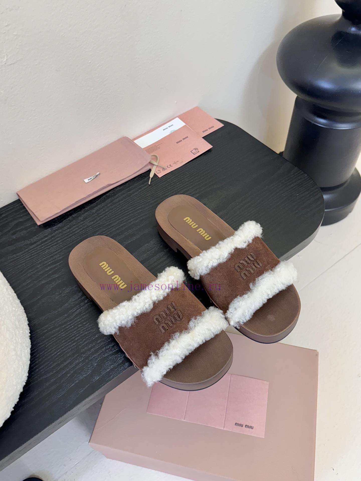 Miumiu Cotton Shoes Sandals 2025 Autumn And Winter New Shoes MiuMiuMiu Fashion Show Appropriate oywrgm2y - Image 2