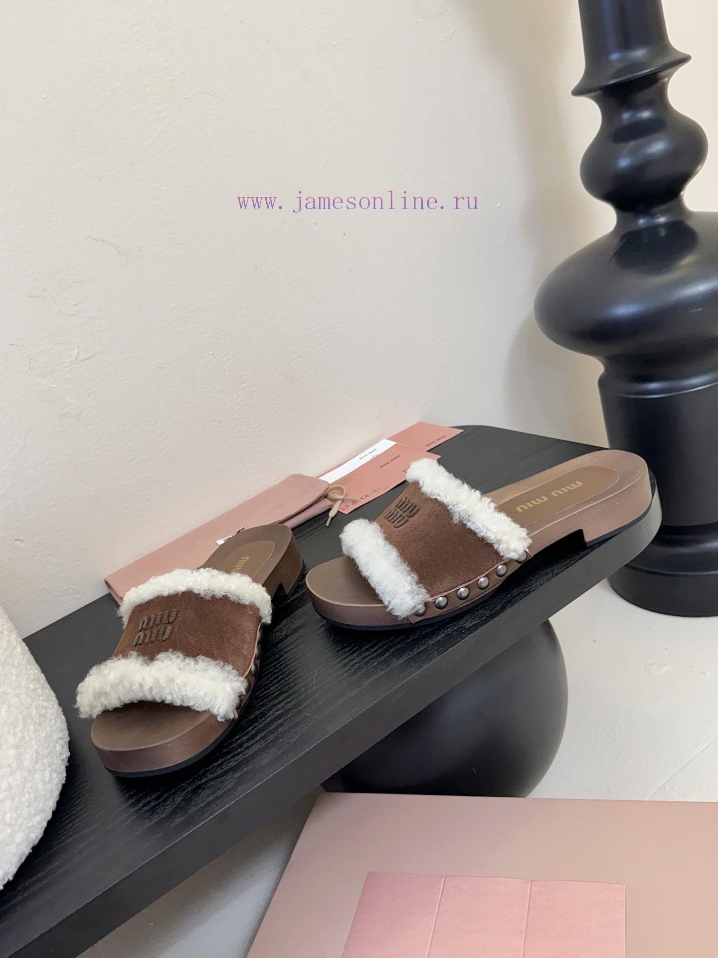Miumiu Cotton Shoes Sandals 2025 Autumn And Winter New Shoes MiuMiuMiu Fashion Show Appropriate oywrgm2y - Image 4