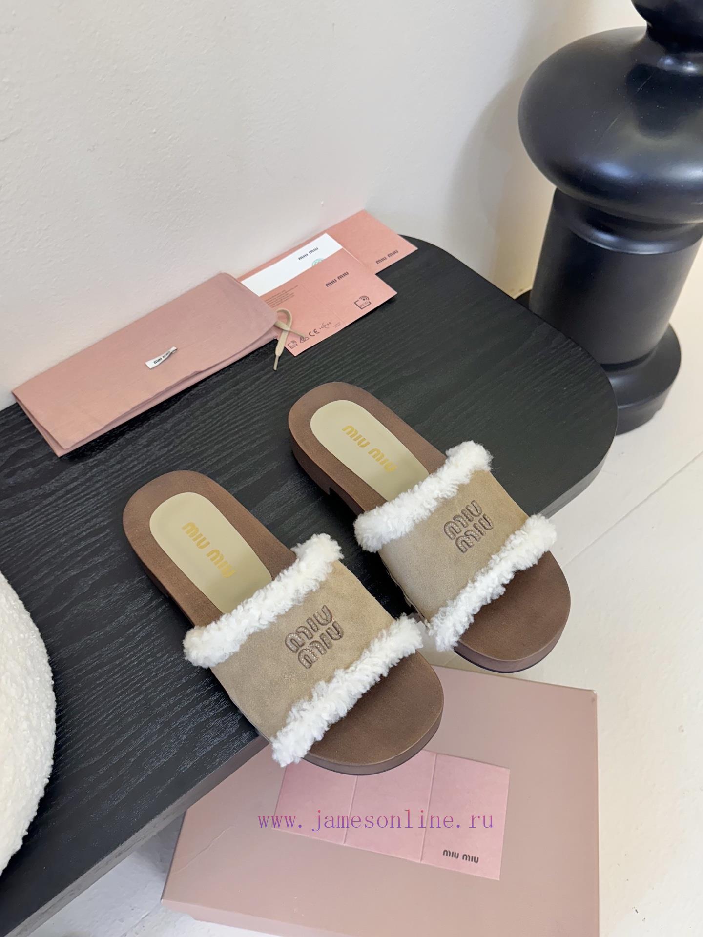 Miumiu Cotton Shoes Sandals 2025 Autumn And Winter New Shoes MiuMiuMiu Fashion Show Appropriate dfdhwdif