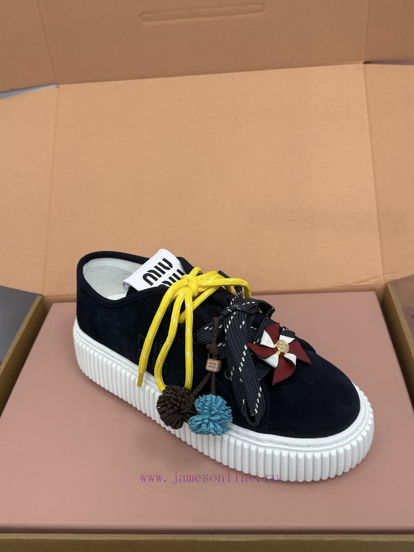 Top Qualitymiumiu Fw25 New Arrival~𝐌𝐢𝐮𝐌𝐢𝐮 | | 𝟐𝟎𝟐𝟓 Autumn And Winter New Thick Soled Sports Sho hkjw7jti - Image 3