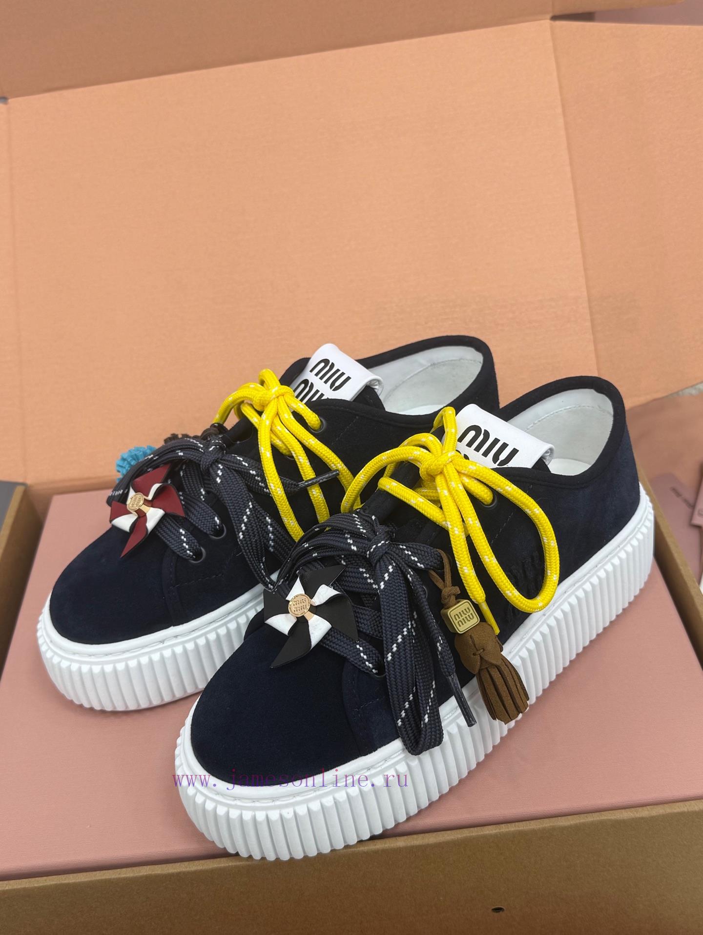 Top Qualitymiumiu Fw25 New Arrival~𝐌𝐢𝐮𝐌𝐢𝐮 | | 𝟐𝟎𝟐𝟓 Autumn And Winter New Thick Soled Sports Sho hkjw7jti - Image 6