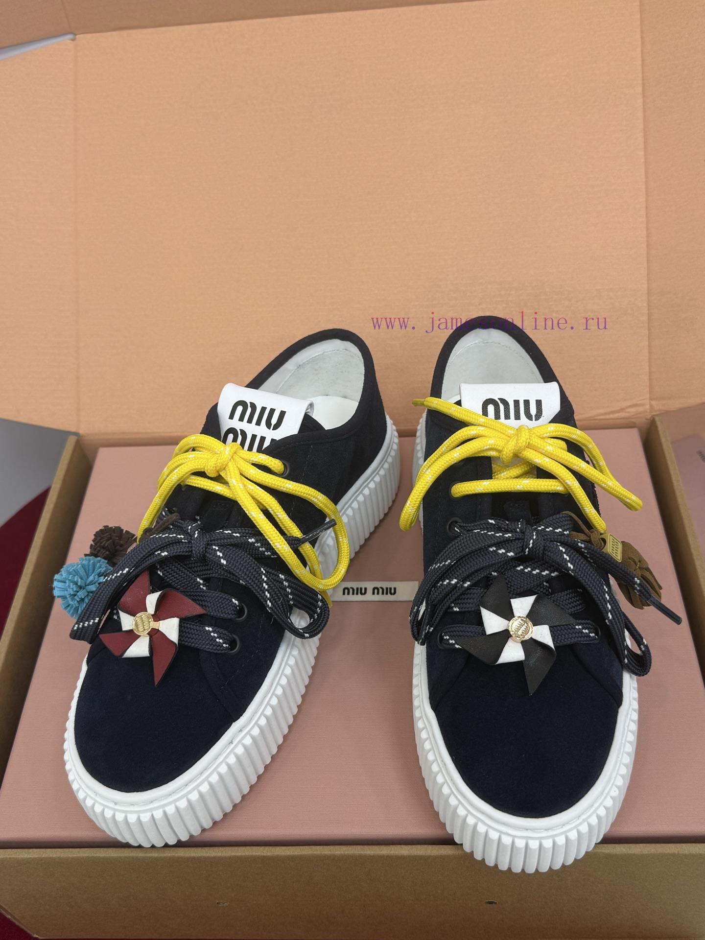 Top Qualitymiumiu Fw25 New Arrival~𝐌𝐢𝐮𝐌𝐢𝐮 | | 𝟐𝟎𝟐𝟓 Autumn And Winter New Thick Soled Sports Sho hkjw7jti - Image 8