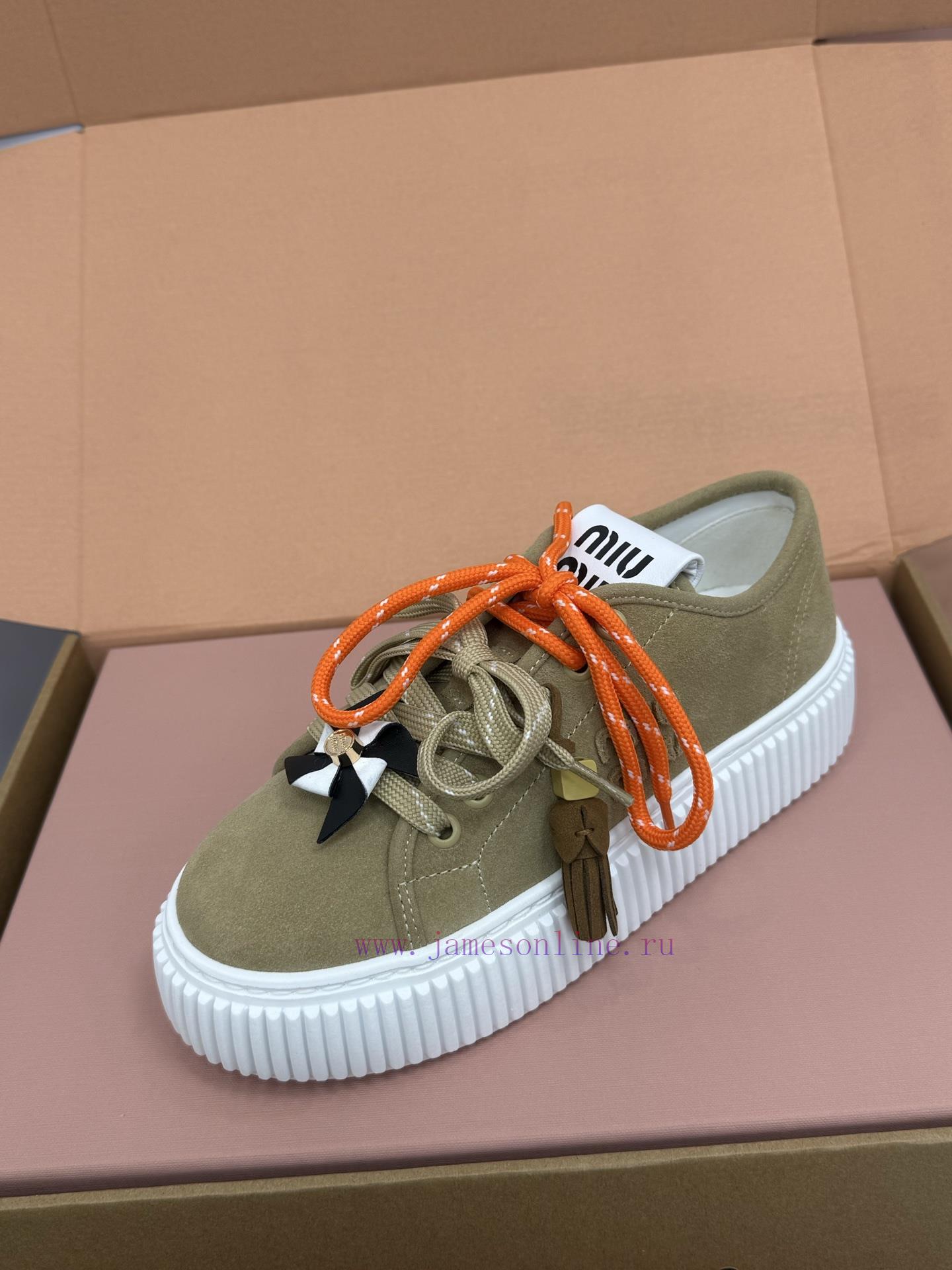 Top Qualitymiumiu Fw25 New Arrival~𝐌𝐢𝐮𝐌𝐢𝐮 | | 𝟐𝟎𝟐𝟓 Autumn And Winter New Thick Soled Sports Sho qobqyg9m - Image 4