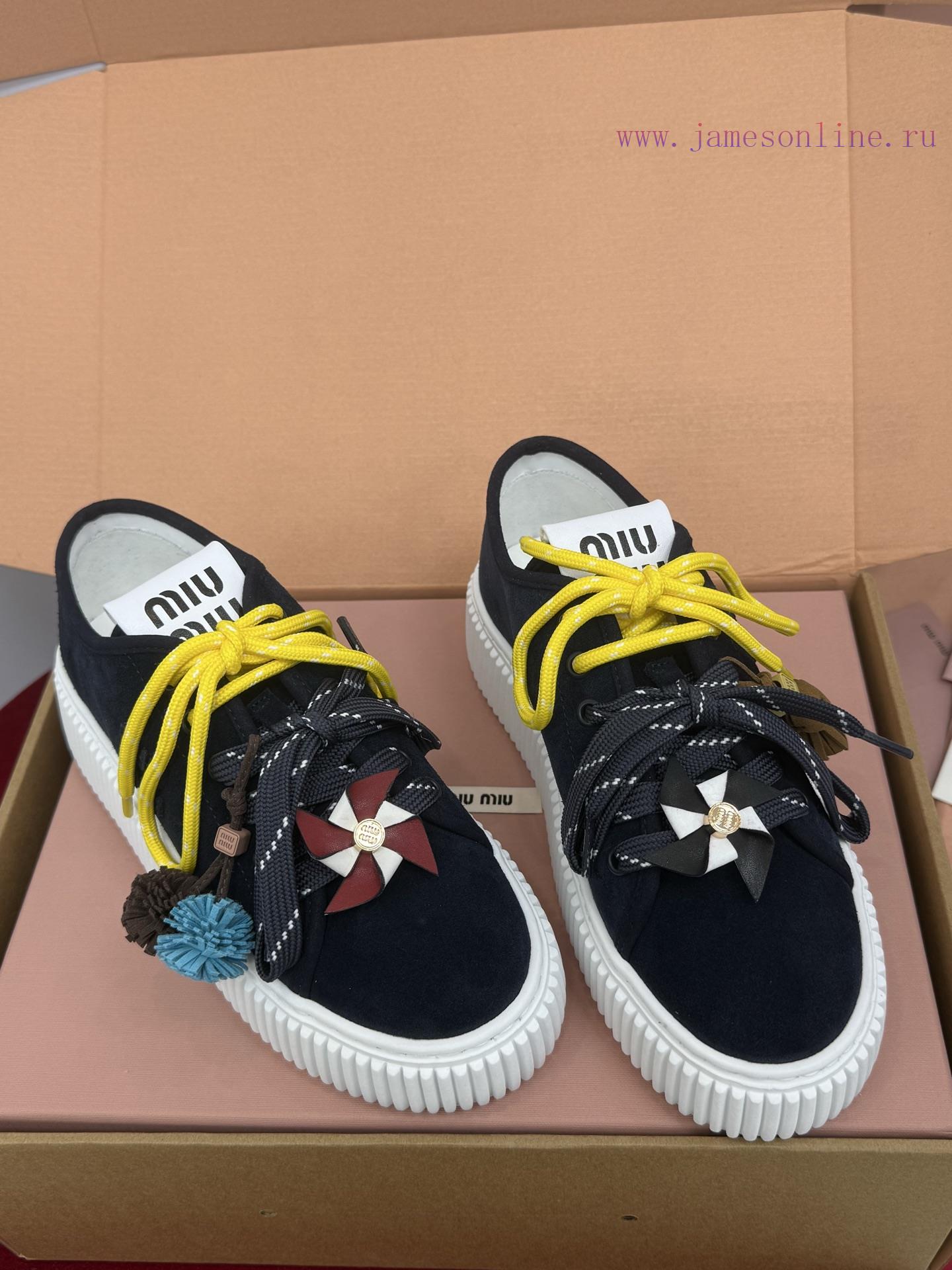 Top Qualitymiumiu Fw25 New Arrival~𝐌𝐢𝐮𝐌𝐢𝐮 | | 𝟐𝟎𝟐𝟓 Autumn And Winter New Thick Soled Sports Sho hkjw7jti - Image 9