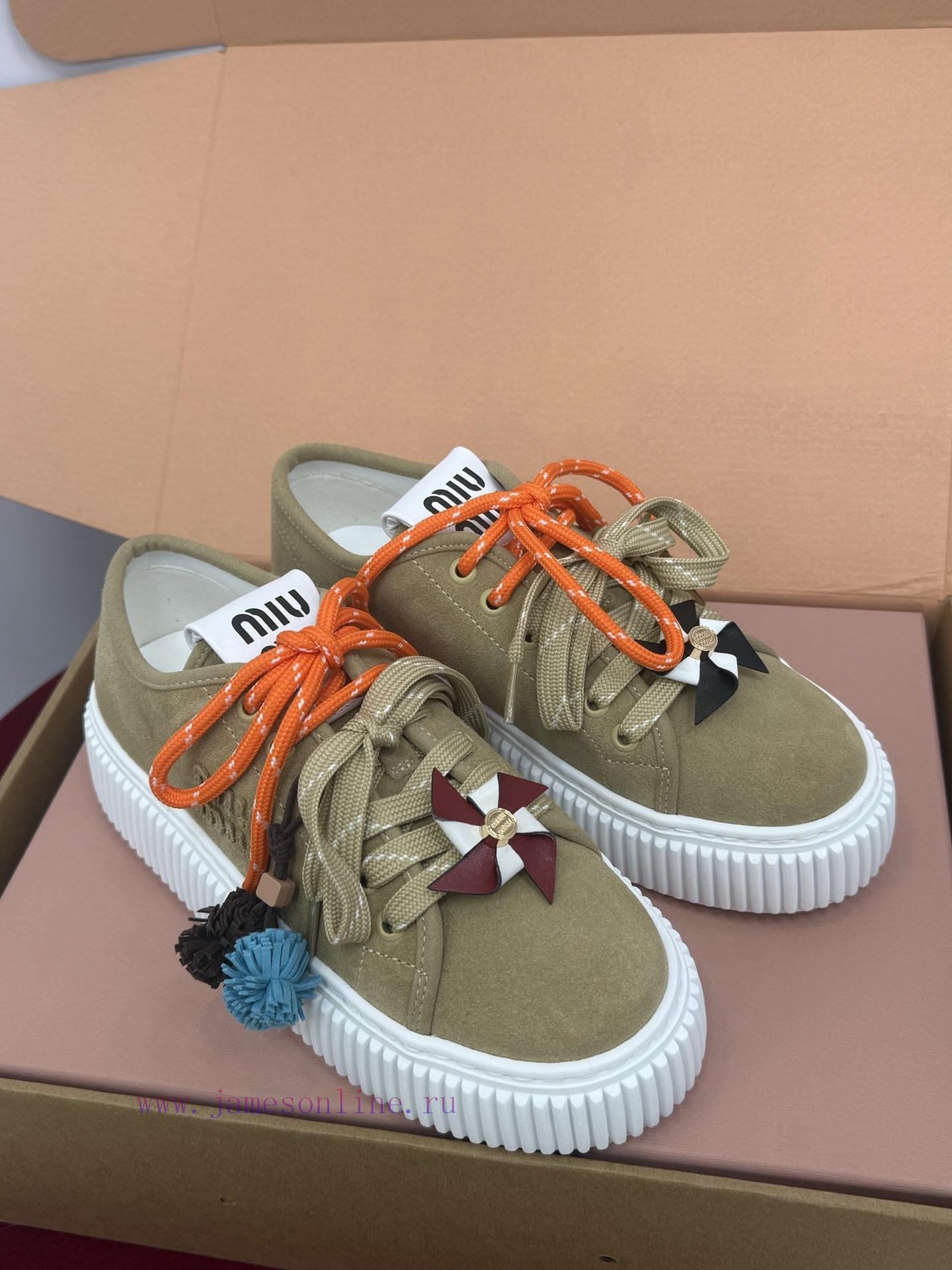 Top Qualitymiumiu Fw25 New Arrival~𝐌𝐢𝐮𝐌𝐢𝐮 | | 𝟐𝟎𝟐𝟓 Autumn And Winter New Thick Soled Sports Sho qobqyg9m - Image 5