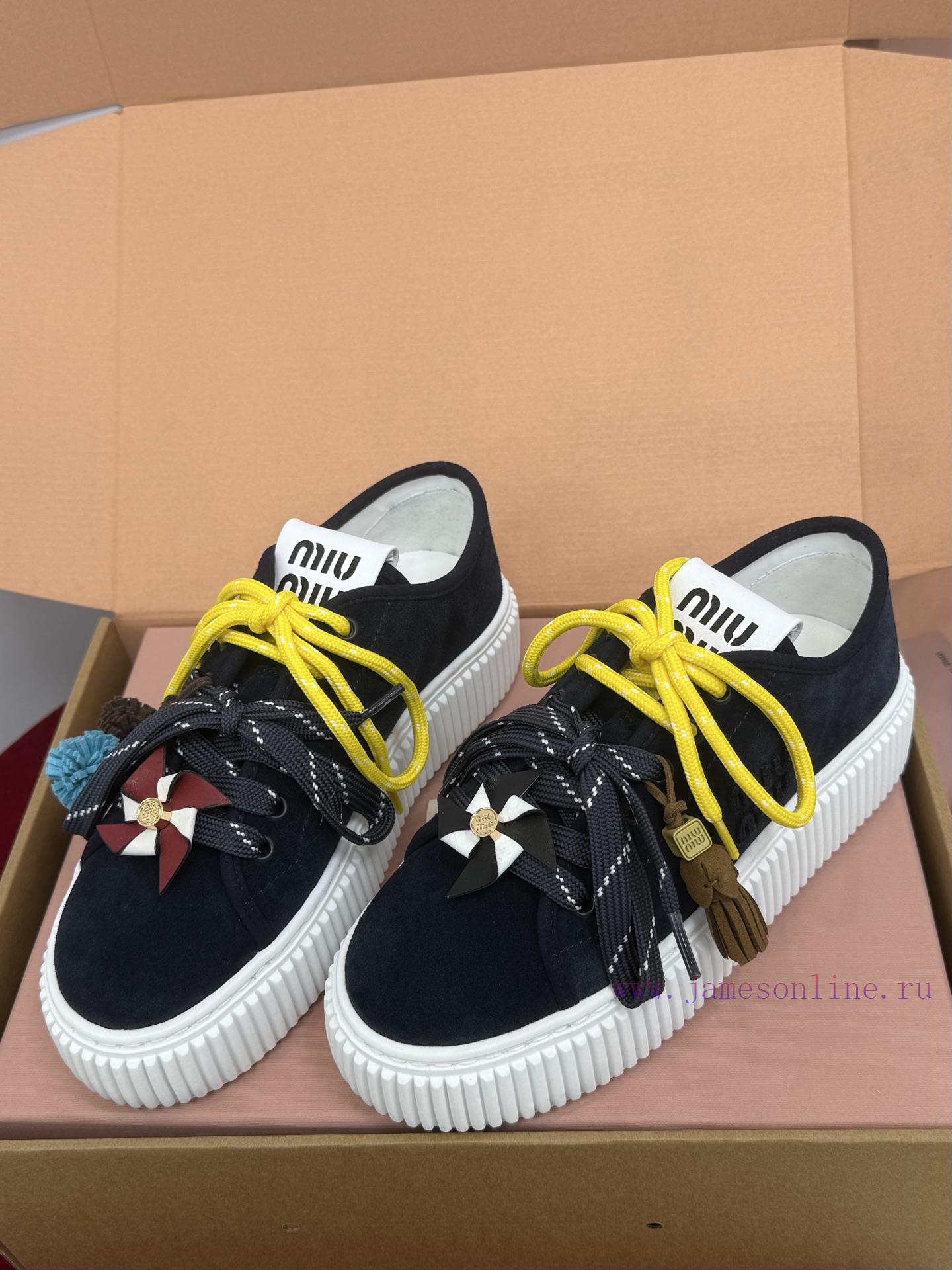 Top Qualitymiumiu Fw25 New Arrival~𝐌𝐢𝐮𝐌𝐢𝐮 | | 𝟐𝟎𝟐𝟓 Autumn And Winter New Thick Soled Sports Sho hkjw7jti - Image 10