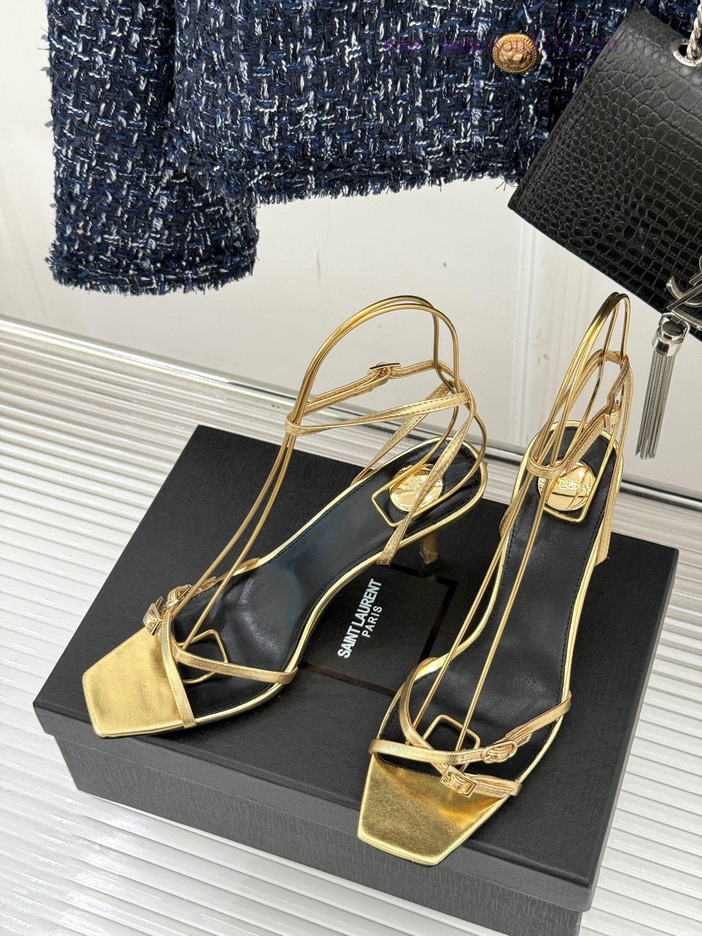 Saint Laurent YSL Saint Laurent 25ssCross Strap High-heeled SandalsThe Design Of These Sandals bbfm0y9y - Image 3
