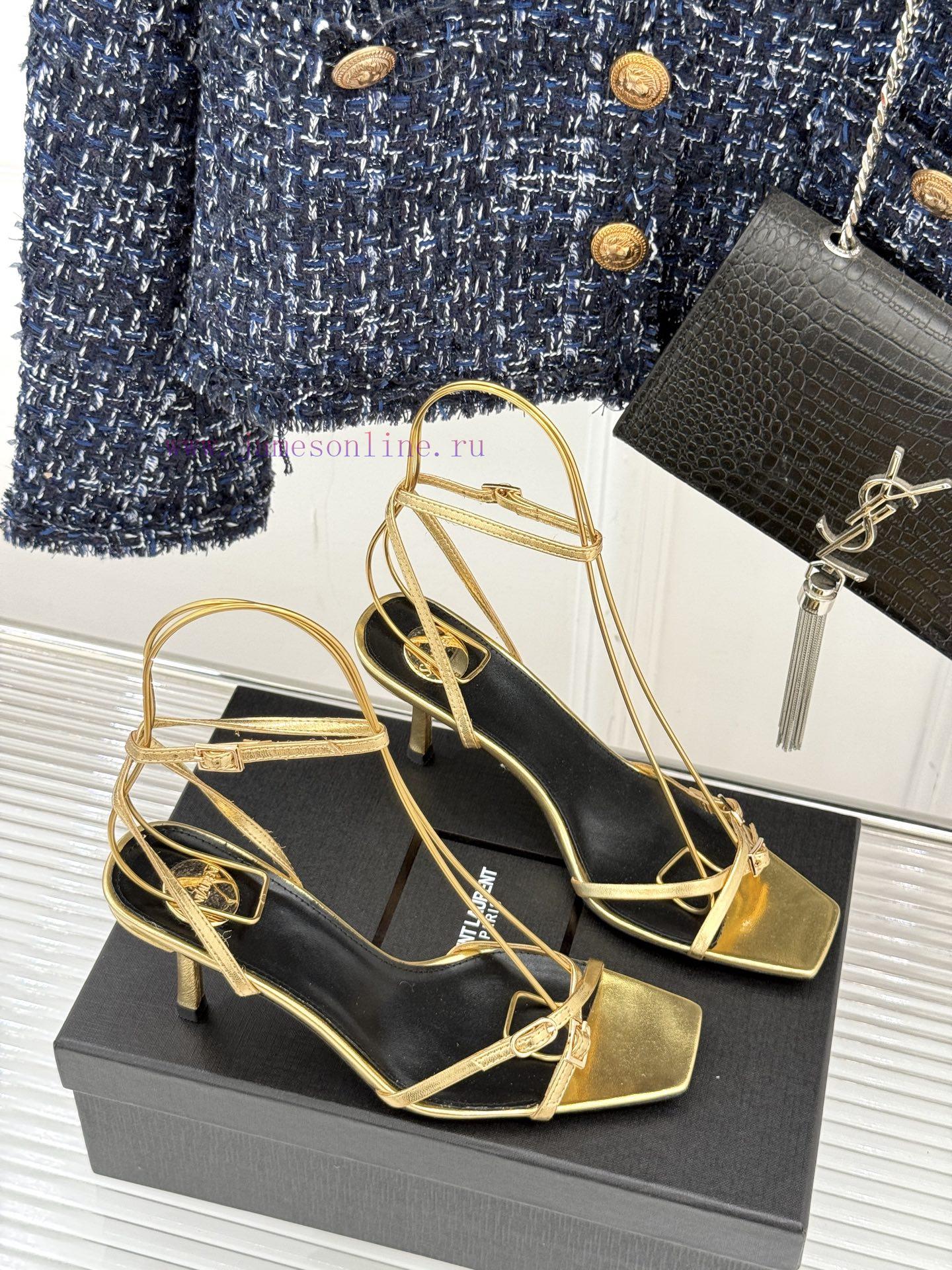 Saint Laurent YSL Saint Laurent 25ssCross Strap High-heeled SandalsThe Design Of These Sandals bbfm0y9y - Image 4