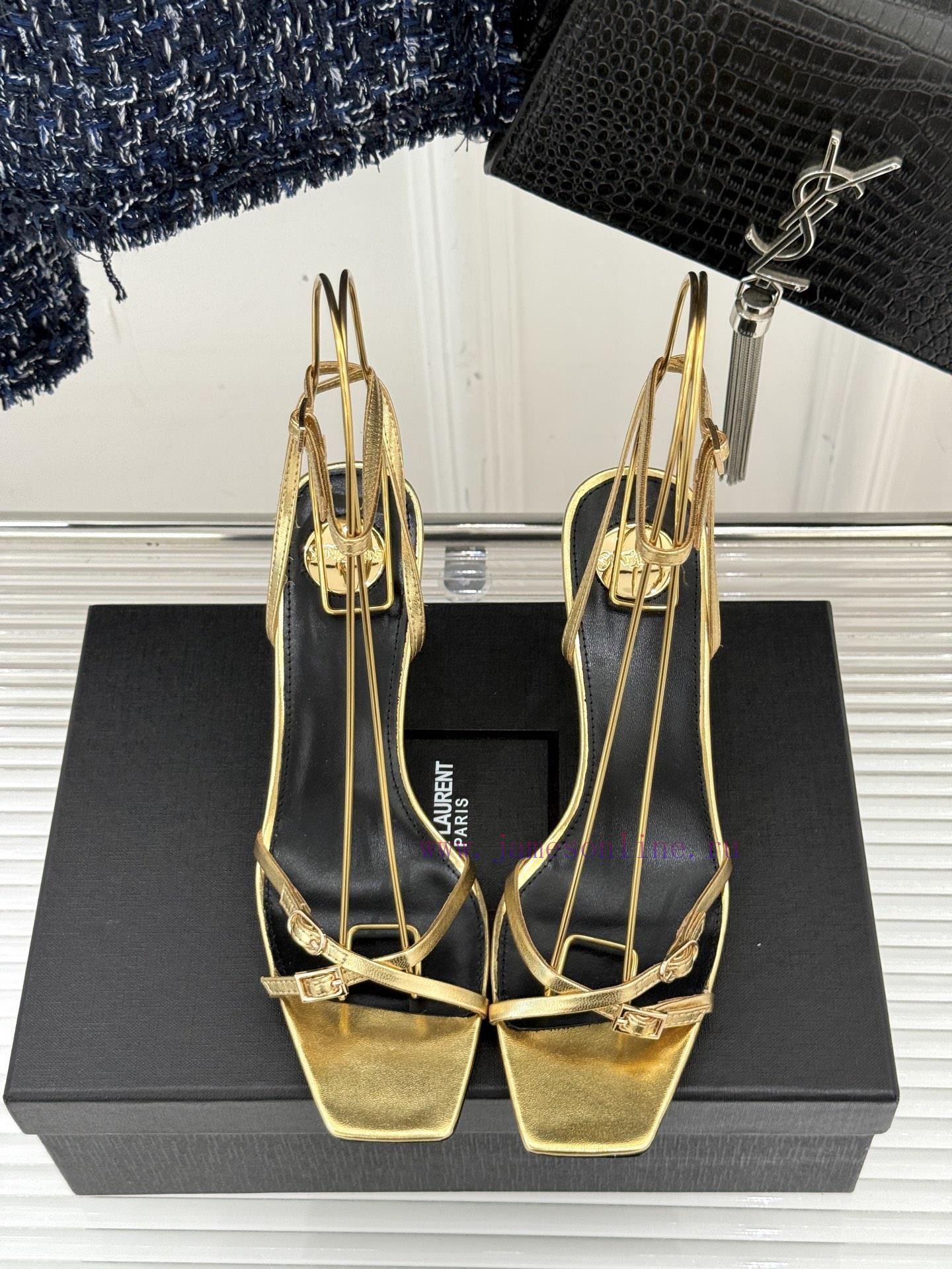 Saint Laurent YSL Saint Laurent 25ssCross Strap High-heeled SandalsThe Design Of These Sandals bbfm0y9y - Image 5