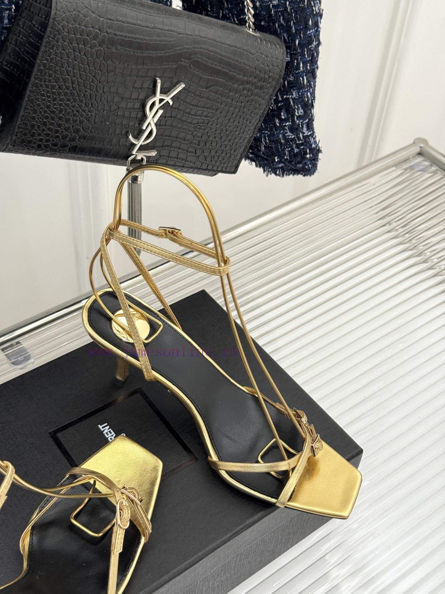 Saint Laurent YSL Saint Laurent 25ssCross Strap High-heeled SandalsThe Design Of These Sandals bbfm0y9y - Image 6
