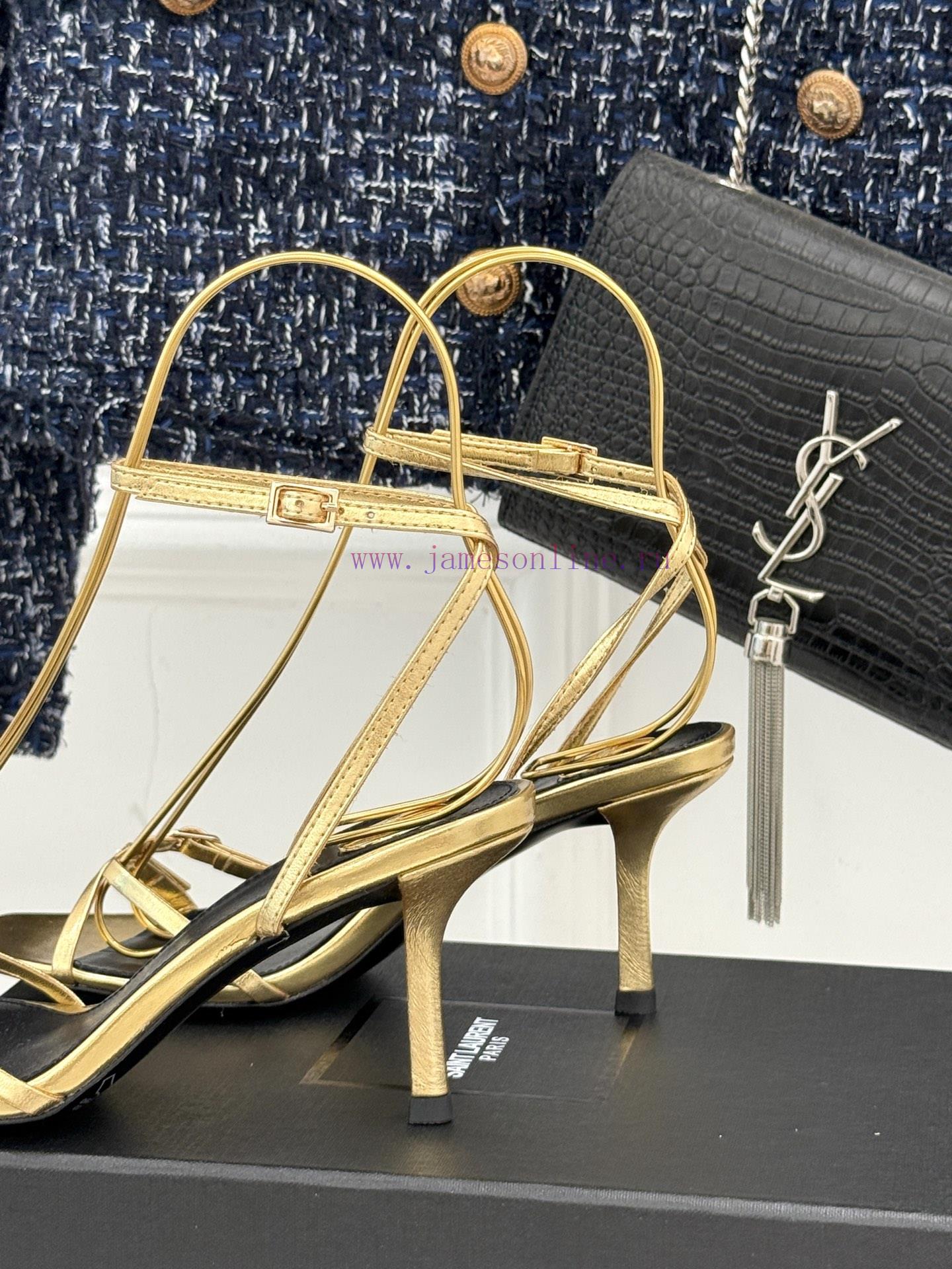 Saint Laurent YSL Saint Laurent 25ssCross Strap High-heeled SandalsThe Design Of These Sandals bbfm0y9y - Image 7