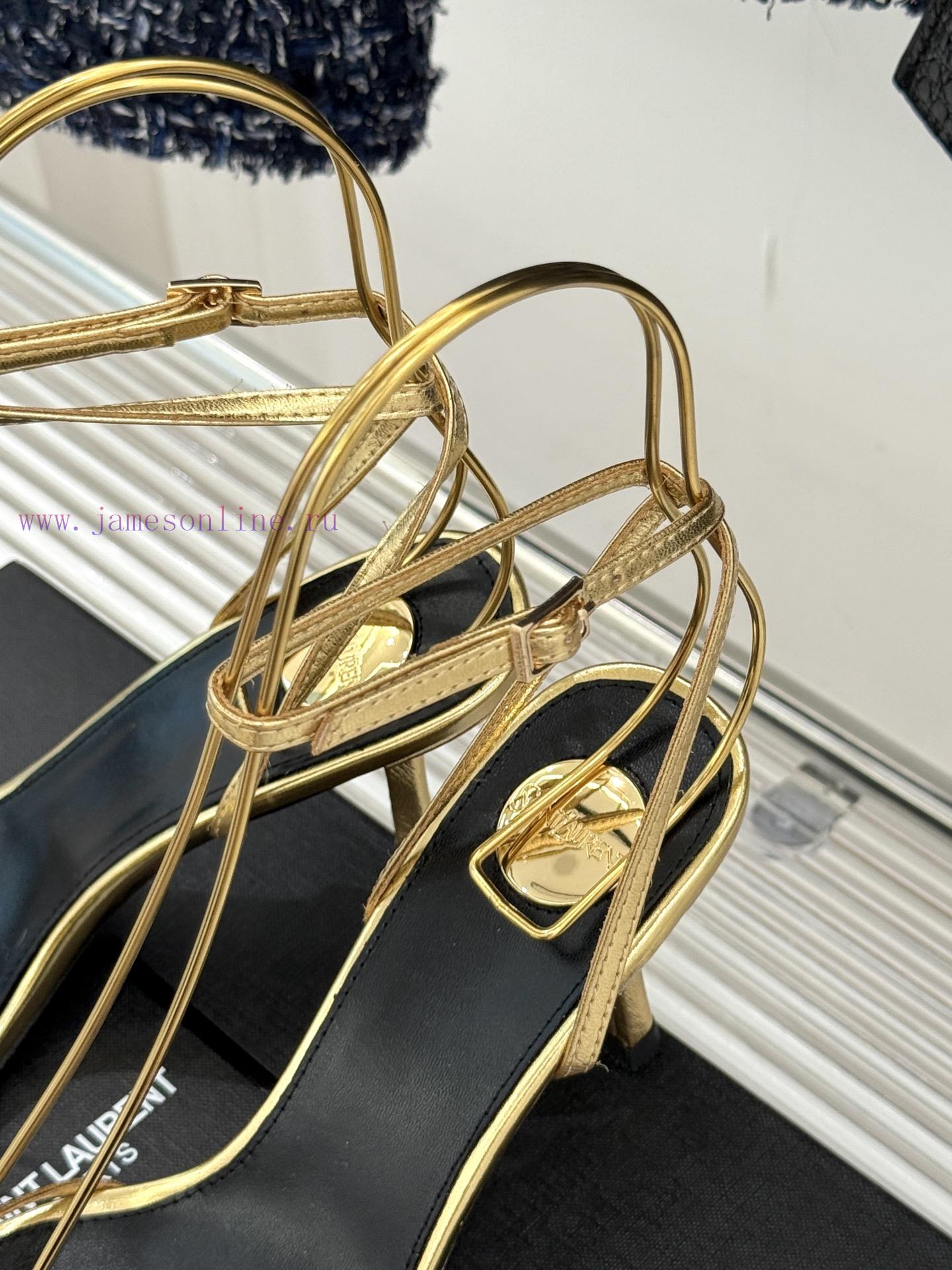Saint Laurent YSL Saint Laurent 25ssCross Strap High-heeled SandalsThe Design Of These Sandals bbfm0y9y - Image 9