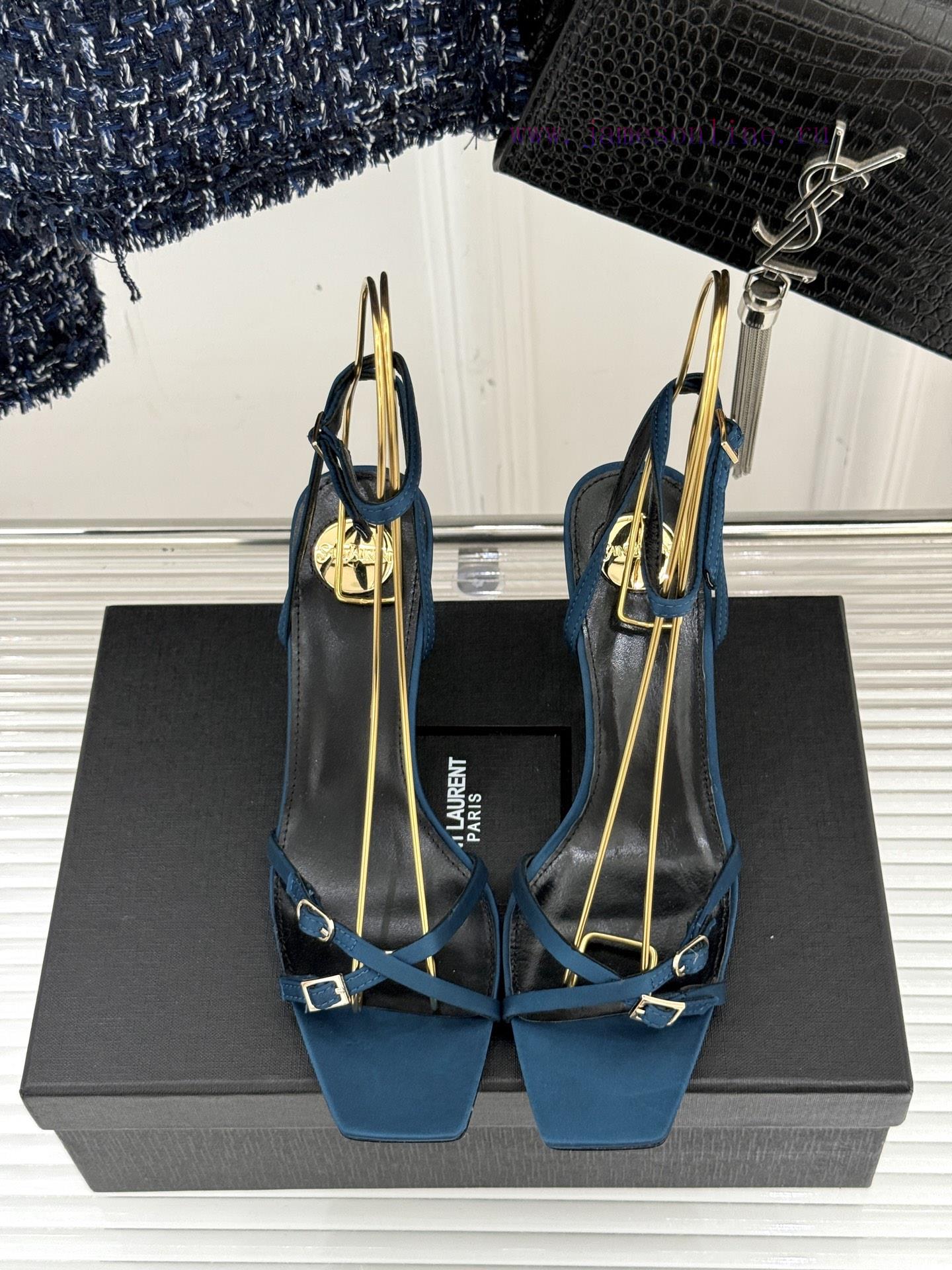 Saint Laurent YSL Saint Laurent 25ssCross Strap High-heeled SandalsThe Design Of These Sandals mflo9sqr - Image 5