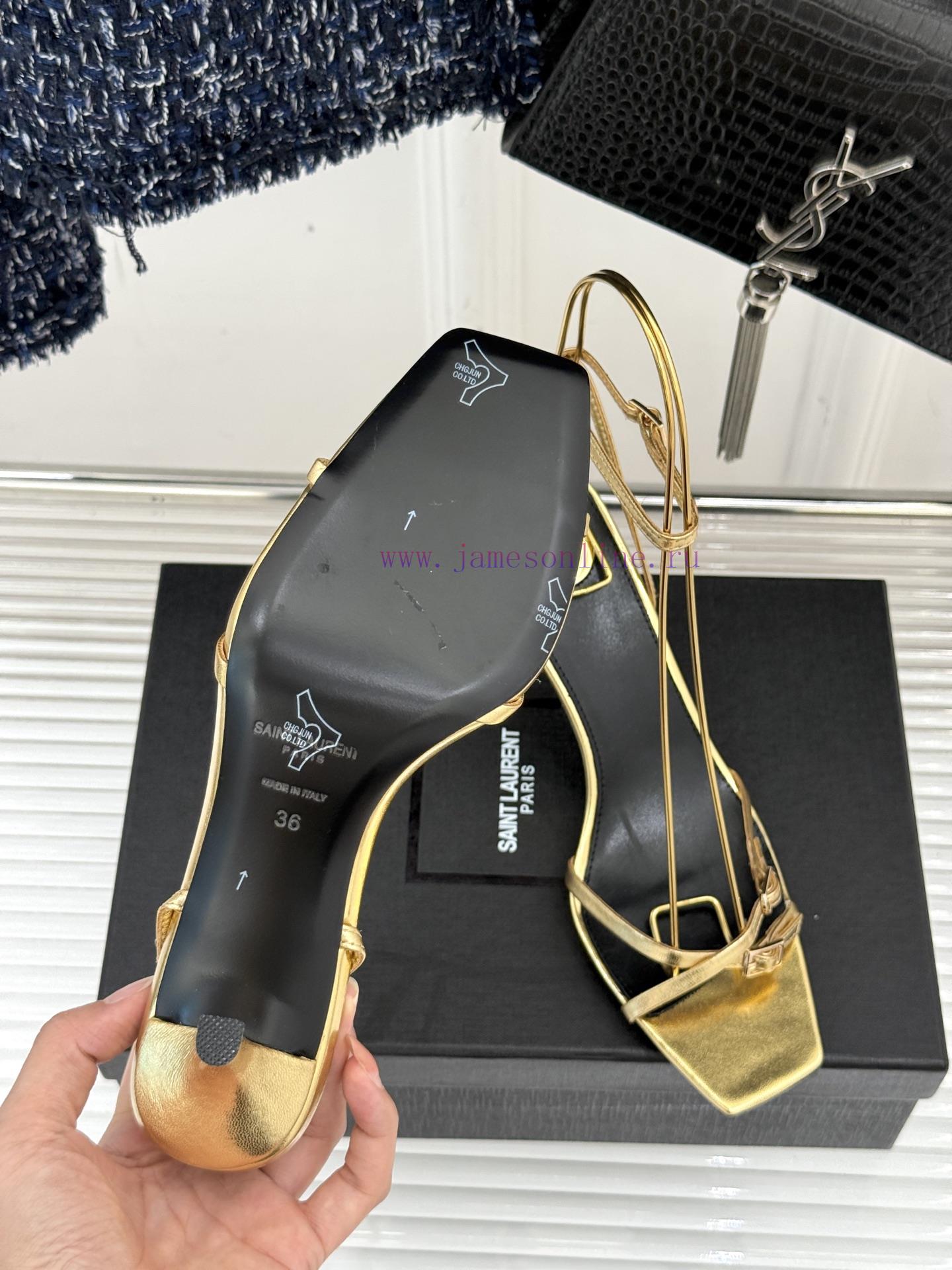 Saint Laurent YSL Saint Laurent 25ssCross Strap High-heeled SandalsThe Design Of These Sandals bbfm0y9y - Image 10