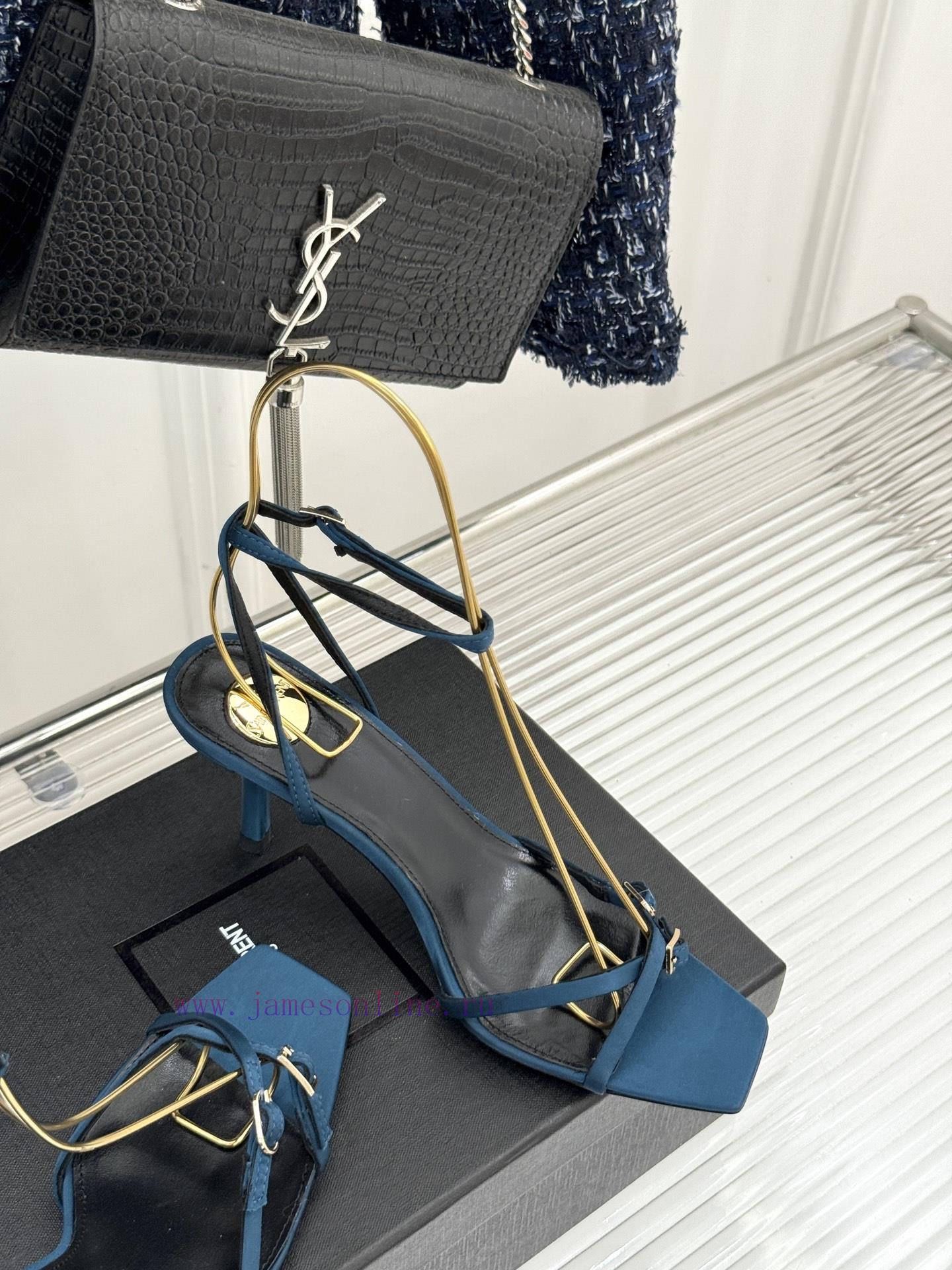 Saint Laurent YSL Saint Laurent 25ssCross Strap High-heeled SandalsThe Design Of These Sandals mflo9sqr - Image 6