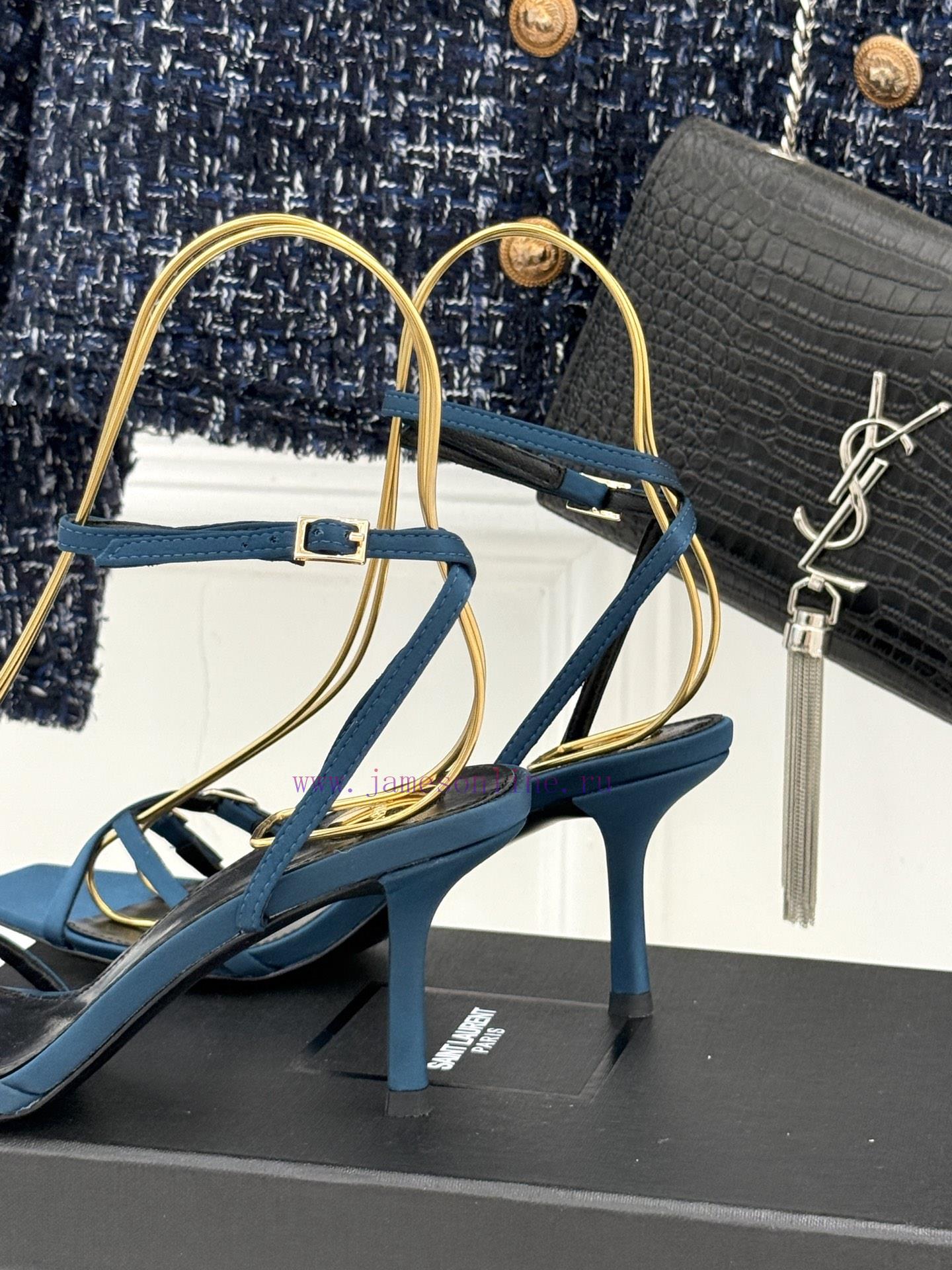Saint Laurent YSL Saint Laurent 25ssCross Strap High-heeled SandalsThe Design Of These Sandals mflo9sqr - Image 7