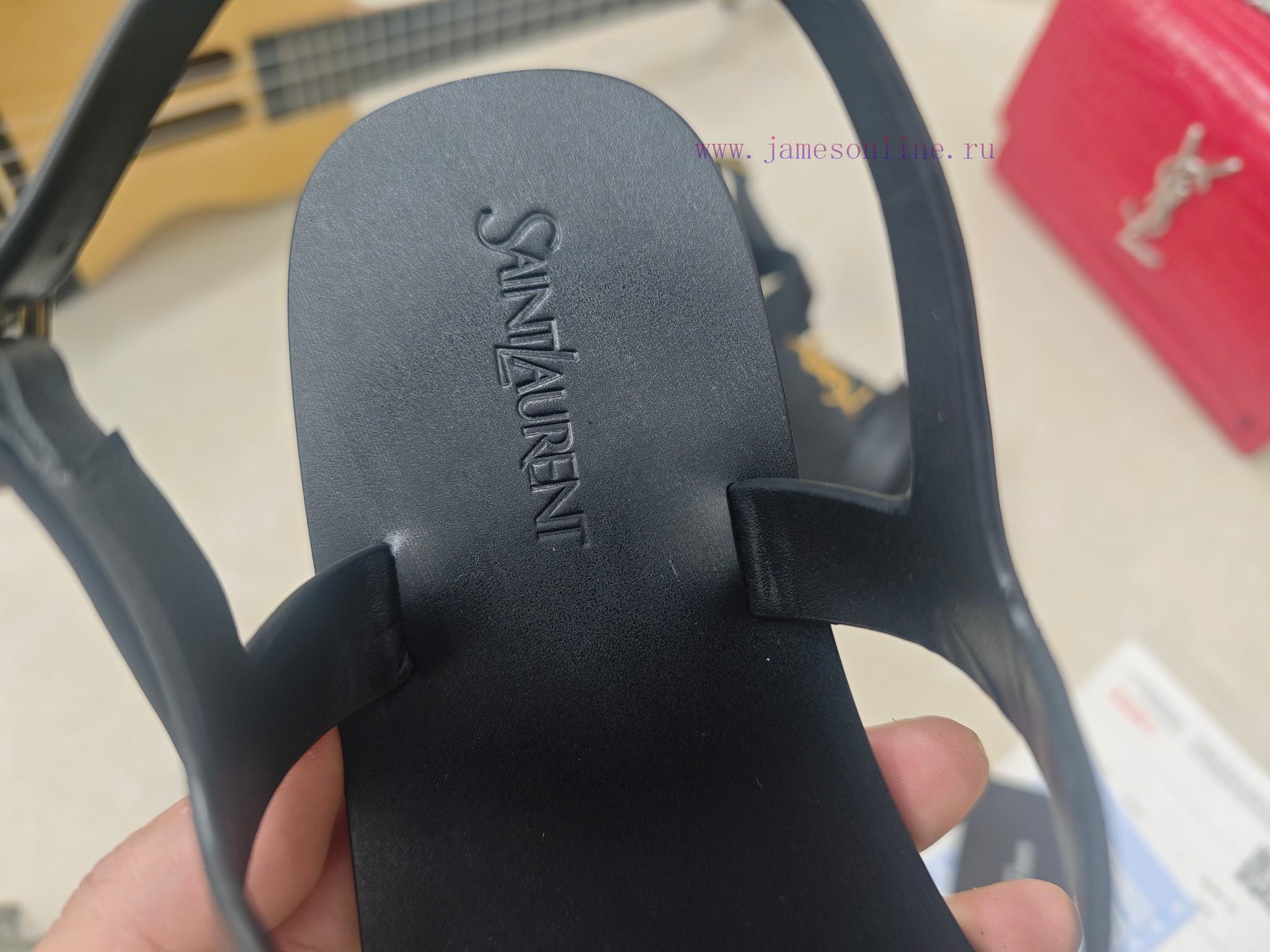 Saint Laurent Flat Sandals 2025 Early Spring Synchronized YSLLogo Letter Buckle DecorationClass zjioc0n9 - Image 5