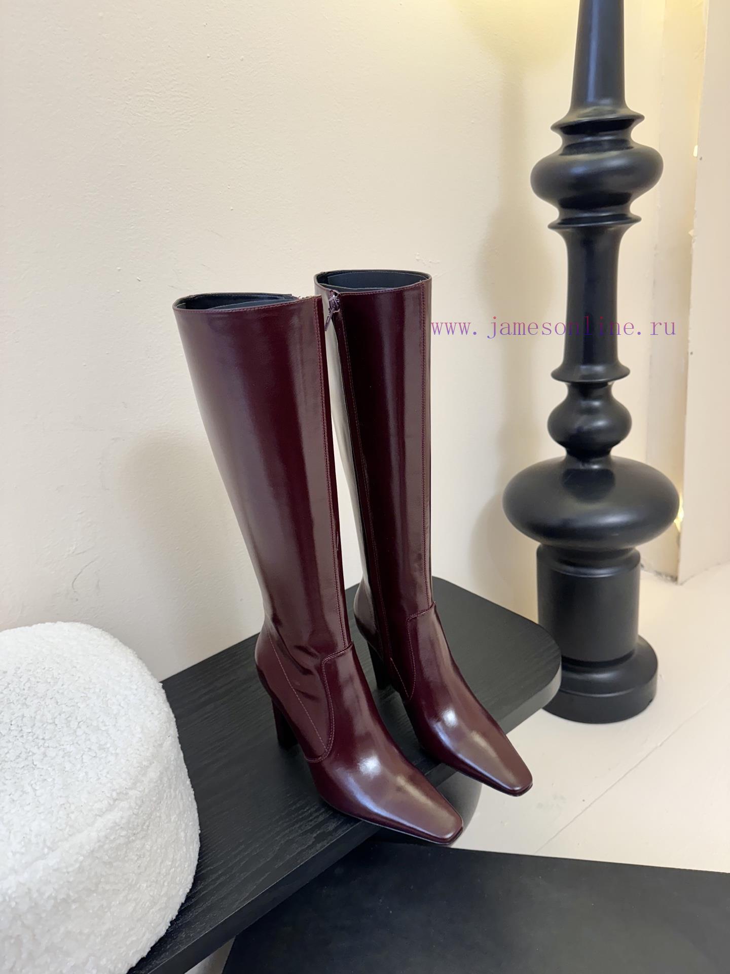 Saint Laurent 25ss Autumn/Winter New Style Side Zipper High Heel BootsThe Entire Shoe Is Very S qd6qyhc1 - Image 2