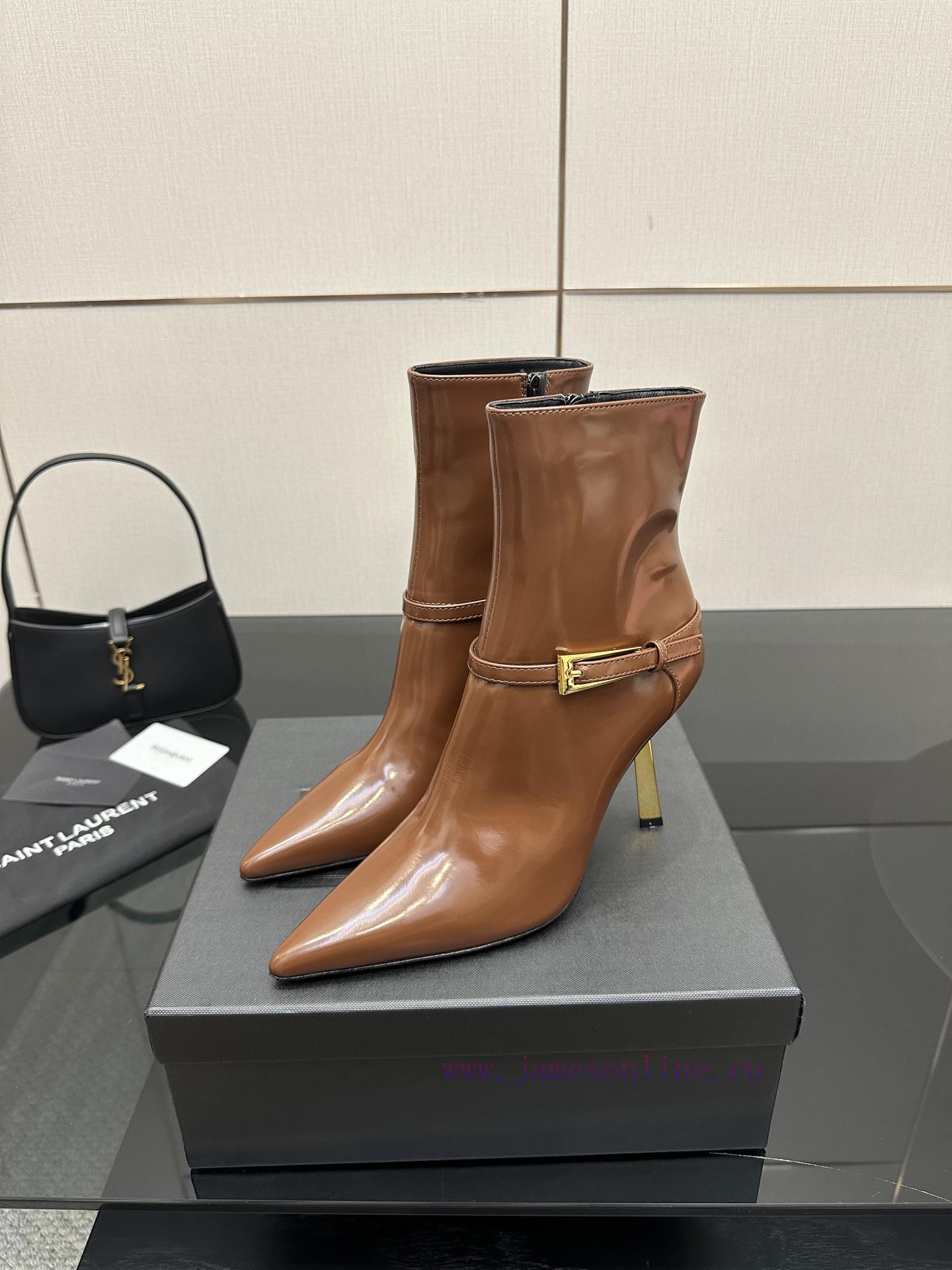 Saint Lauren YSL Saint LaurentSide Zipper Short Boot VersionThe Latest Versatile Must-have For hr5hl357 - Image 3