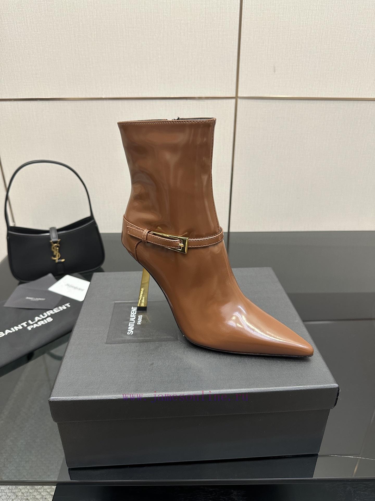 Saint Lauren YSL Saint LaurentSide Zipper Short Boot VersionThe Latest Versatile Must-have For hr5hl357 - Image 9