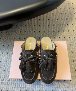Top QualityMiu Miu 25FW Deck Shoes Suede Boat ShoesMiuMiu Miu's New Deck Shoes Also Have A Grea fs7h302j