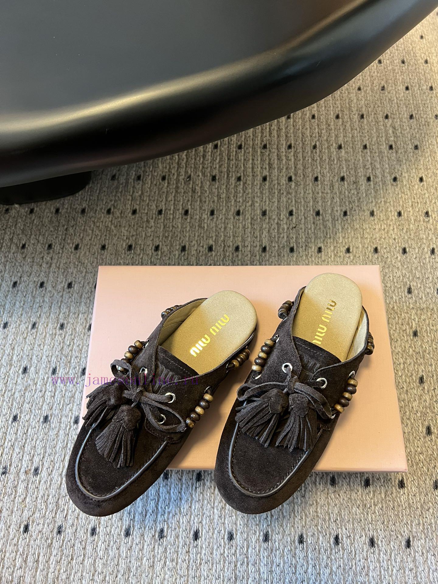 Top QualityMiu Miu 25FW Deck Shoes Suede Boat ShoesMiuMiu Miu's New Deck Shoes Also Have A Grea fs7h302j - Image 3