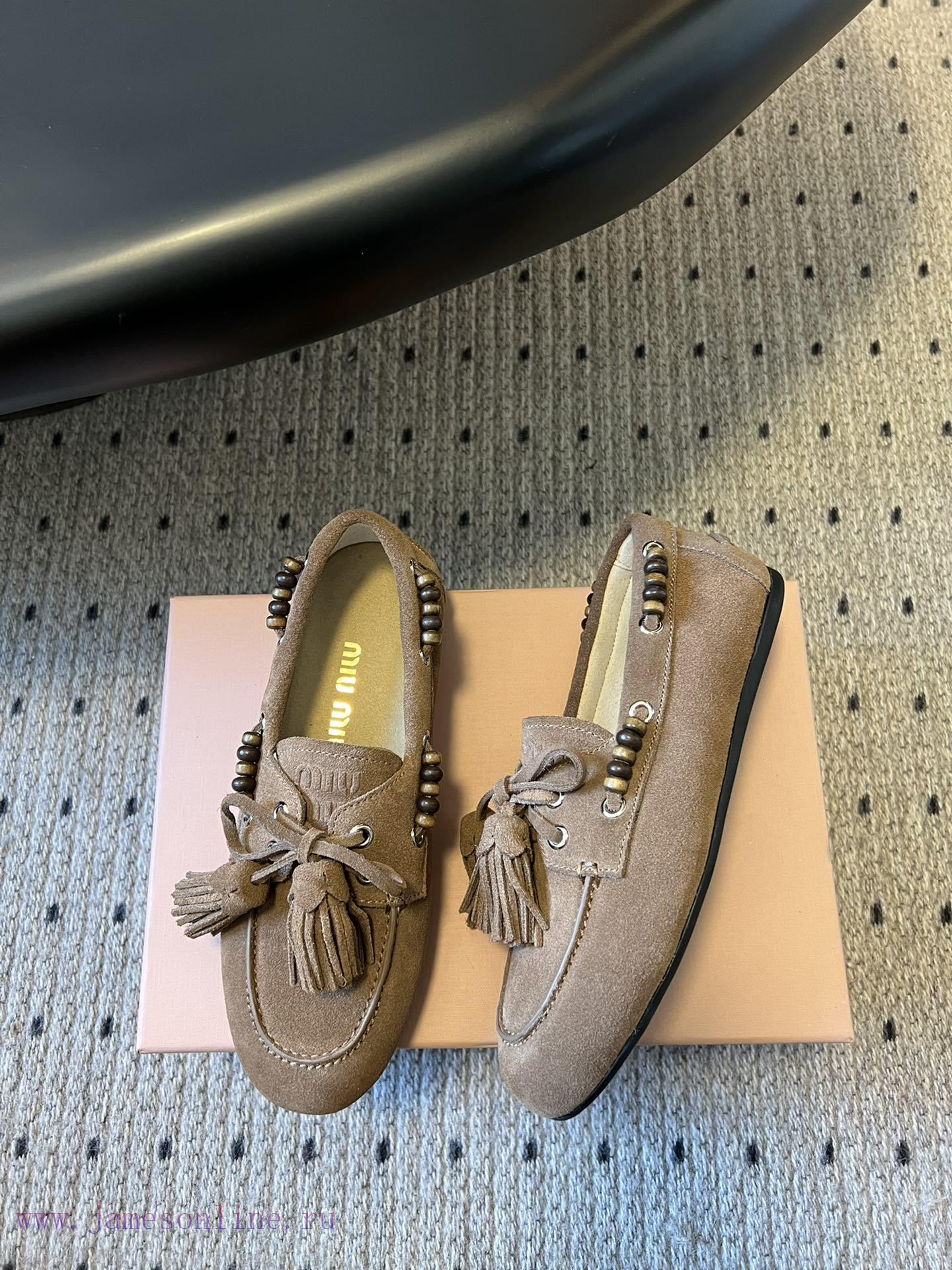 Top QualityMiu Miu 25FW Deck Shoes Suede Boat ShoesMiuMiu Miu's New Deck Shoes Also Have A Grea 9r3exxph - Image 4