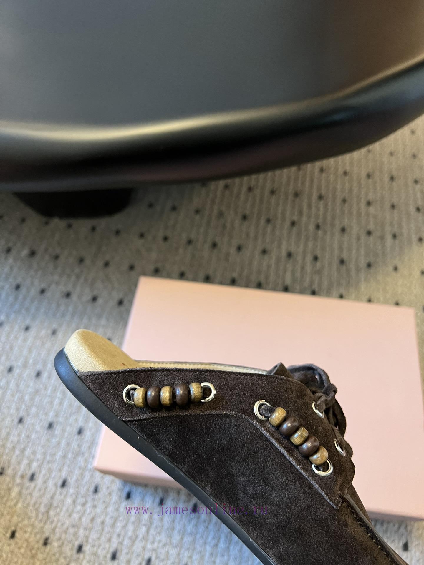 Top QualityMiu Miu 25FW Deck Shoes Suede Boat ShoesMiuMiu Miu's New Deck Shoes Also Have A Grea fs7h302j - Image 6