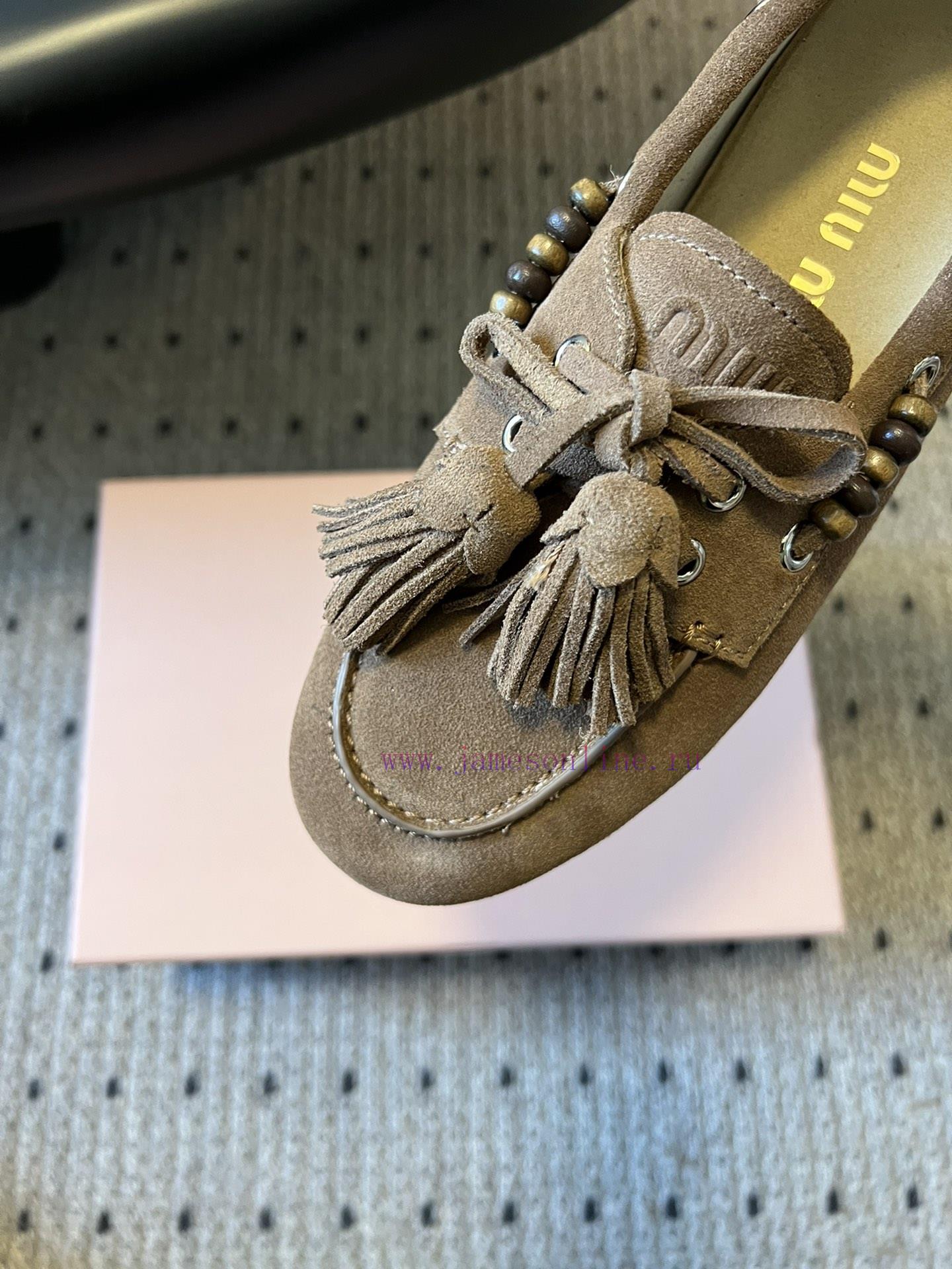 Top QualityMiu Miu 25FW Deck Shoes Suede Boat ShoesMiuMiu Miu's New Deck Shoes Also Have A Grea 9r3exxph - Image 6