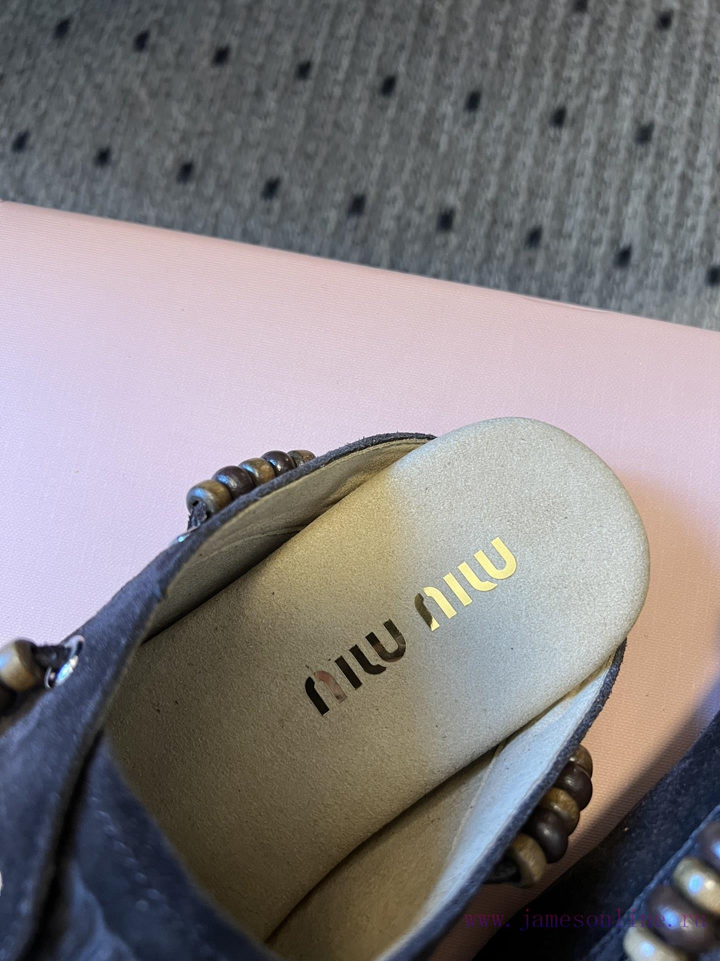 Top QualityMiu Miu 25FW Deck Shoes Suede Boat ShoesMiuMiu Miu's New Deck Shoes Also Have A Grea fs7h302j - Image 8
