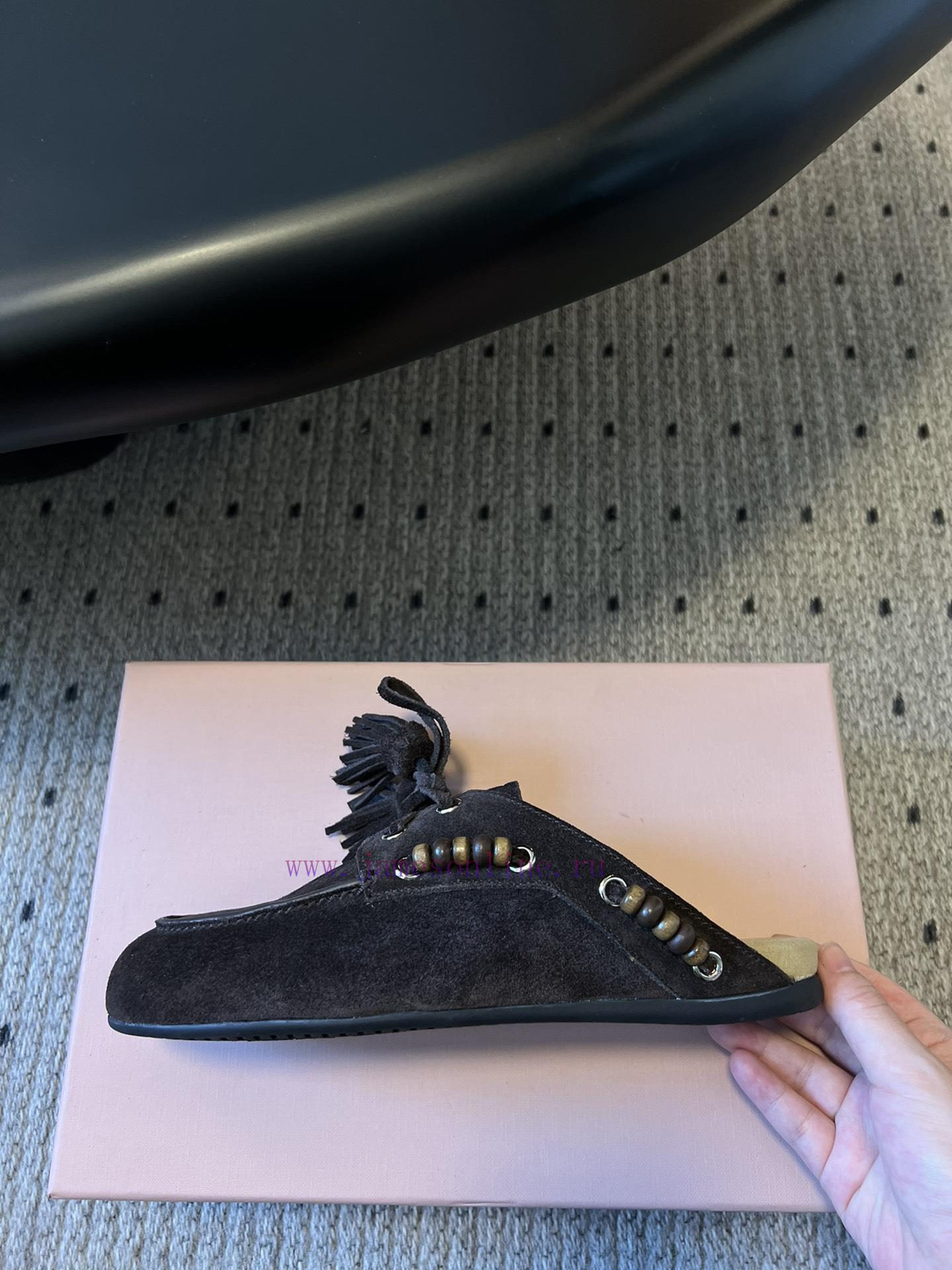 Top QualityMiu Miu 25FW Deck Shoes Suede Boat ShoesMiuMiu Miu's New Deck Shoes Also Have A Grea fs7h302j - Image 9