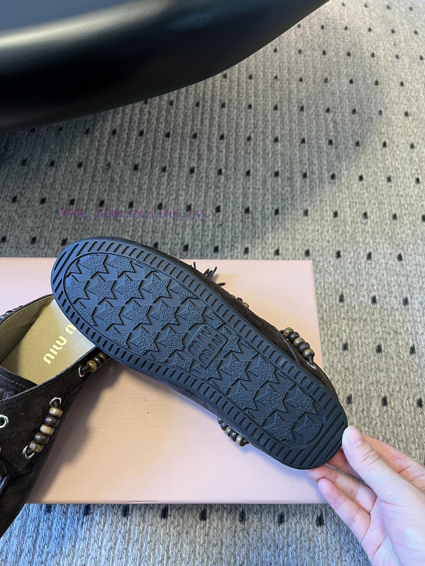 Top QualityMiu Miu 25FW Deck Shoes Suede Boat ShoesMiuMiu Miu's New Deck Shoes Also Have A Grea fs7h302j - Image 10