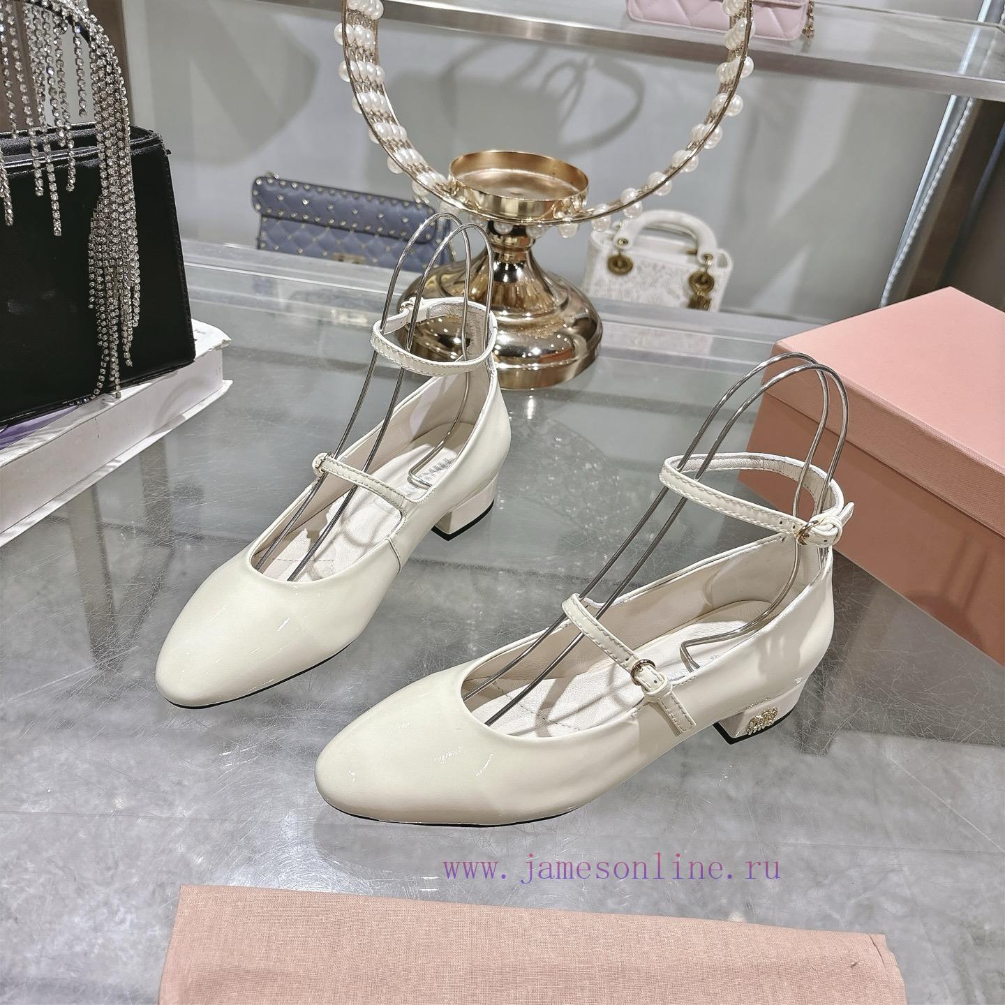 Single ShoeMiu Miu 25 Autumn/Winter New Round Head Small Single ShoesAt First Glance Miumiu's H 7vaulvd3 - Image 4
