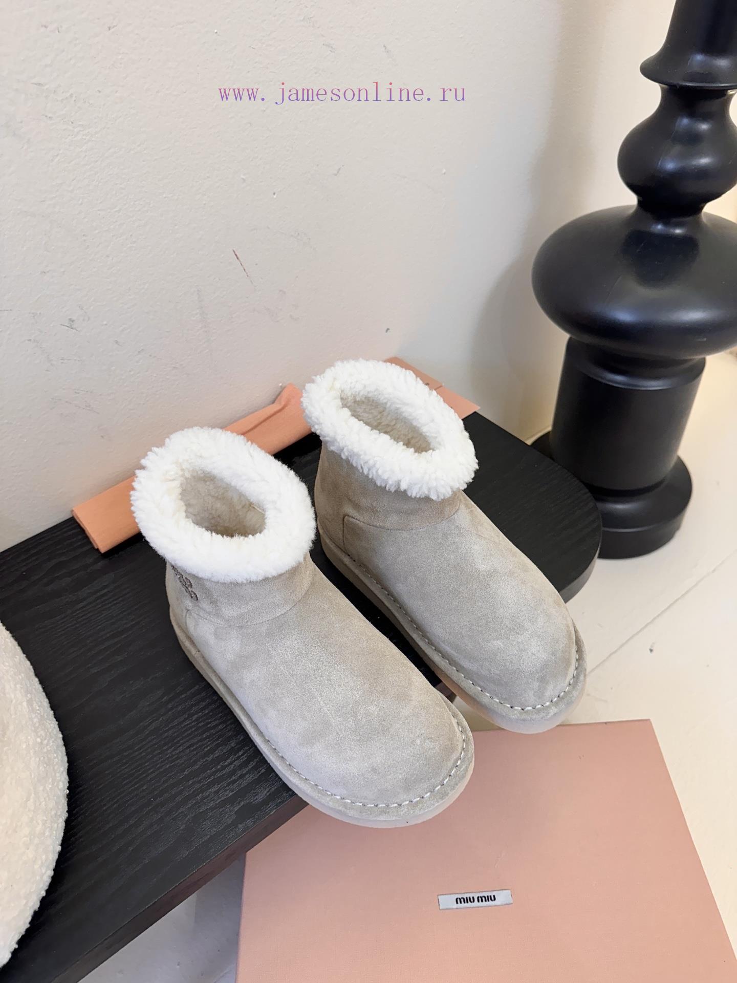 Miu Miu 25FW Deck Shoes Snow BootsThis Is A Snow Boot With Styles Such As Light Beige And Dark f7ab9juz - Image 2
