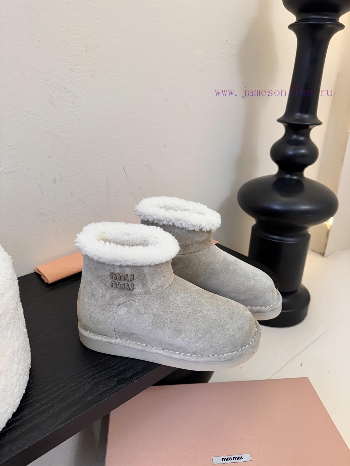 Miu Miu 25FW Deck Shoes Snow BootsThis Is A Snow Boot With Styles Such As Light Beige And Dark f7ab9juz - Image 3