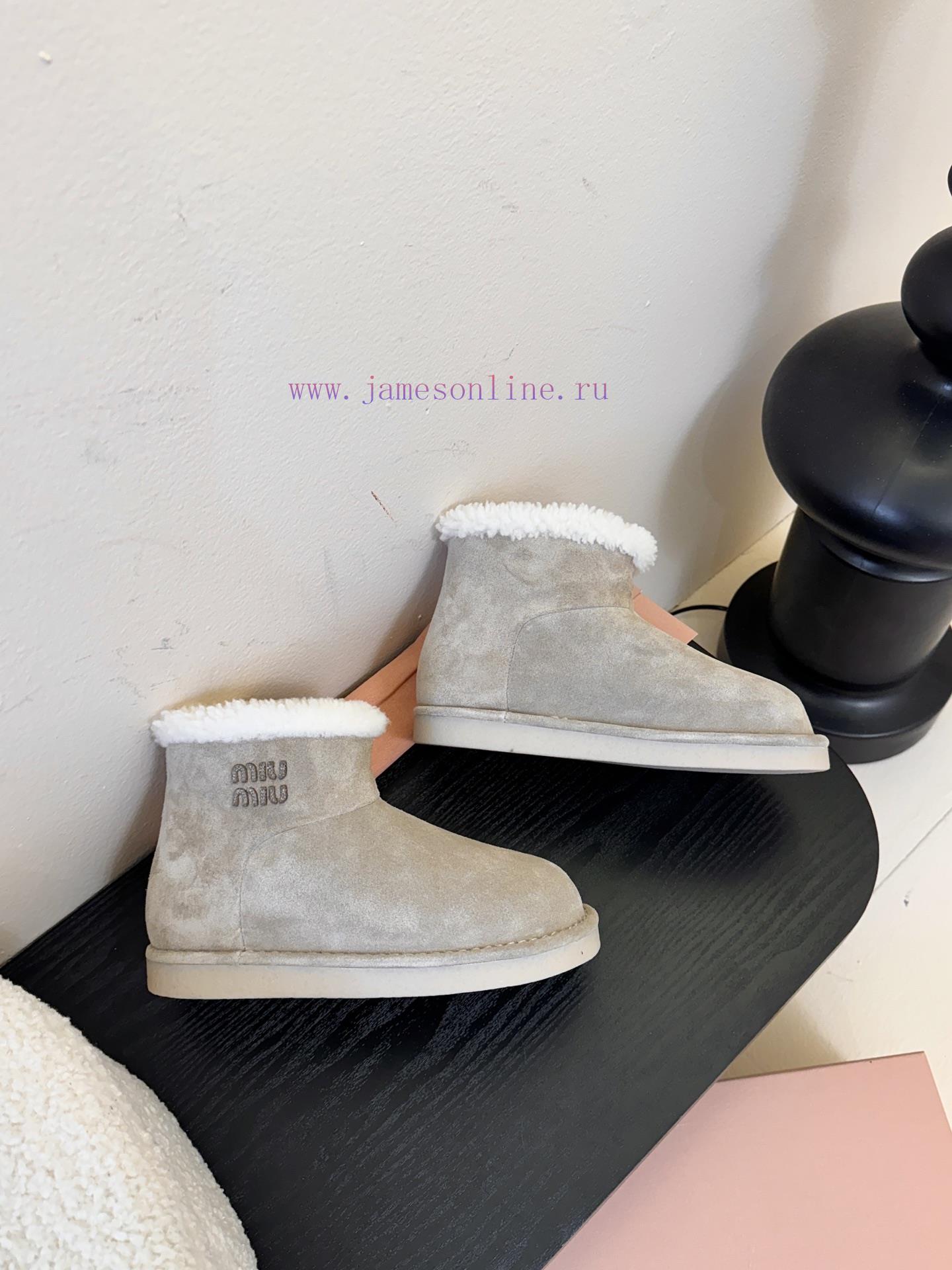 Miu Miu 25FW Deck Shoes Snow BootsThis Is A Snow Boot With Styles Such As Light Beige And Dark f7ab9juz - Image 5