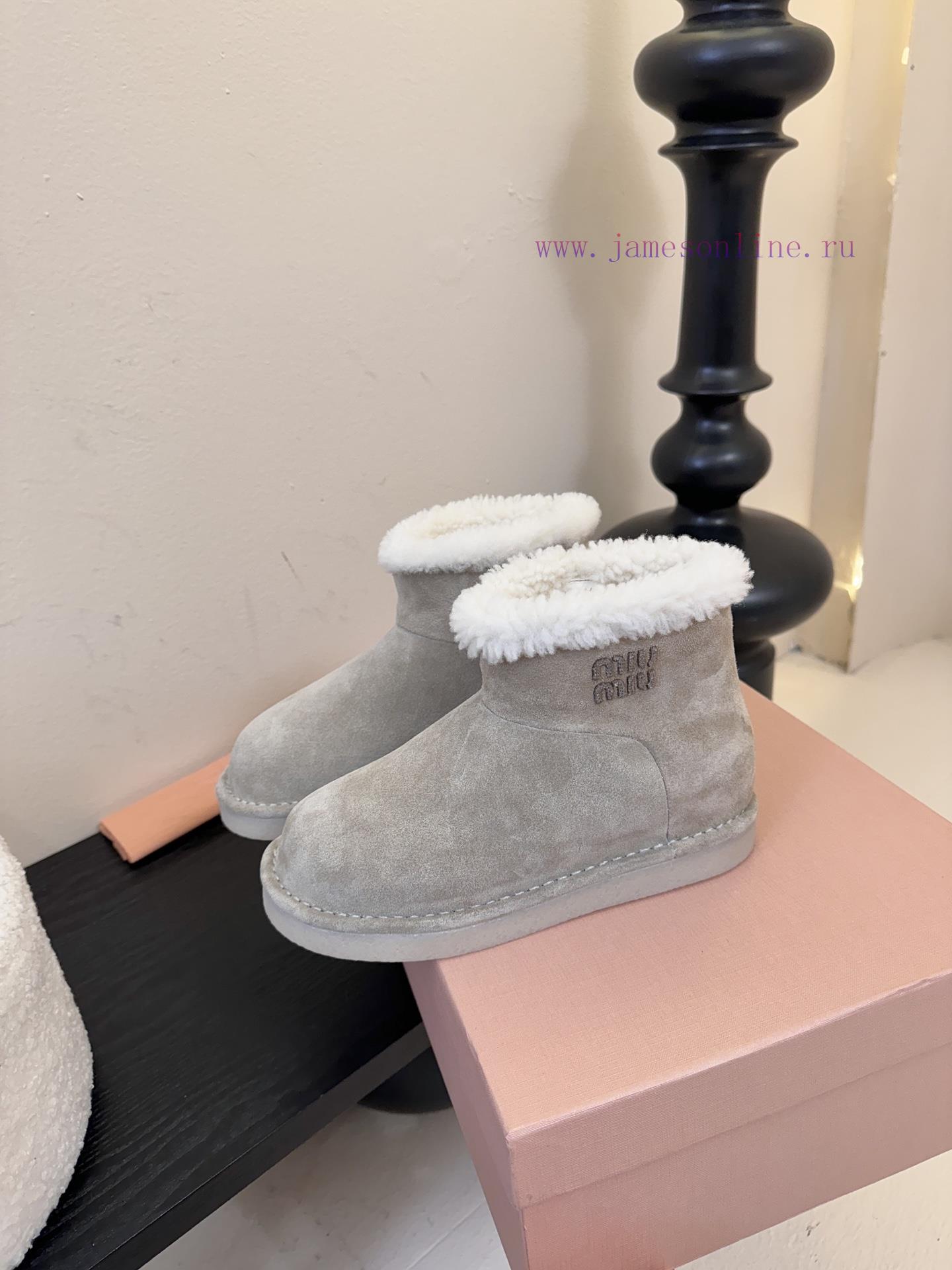 Miu Miu 25FW Deck Shoes Snow BootsThis Is A Snow Boot With Styles Such As Light Beige And Dark f7ab9juz - Image 6