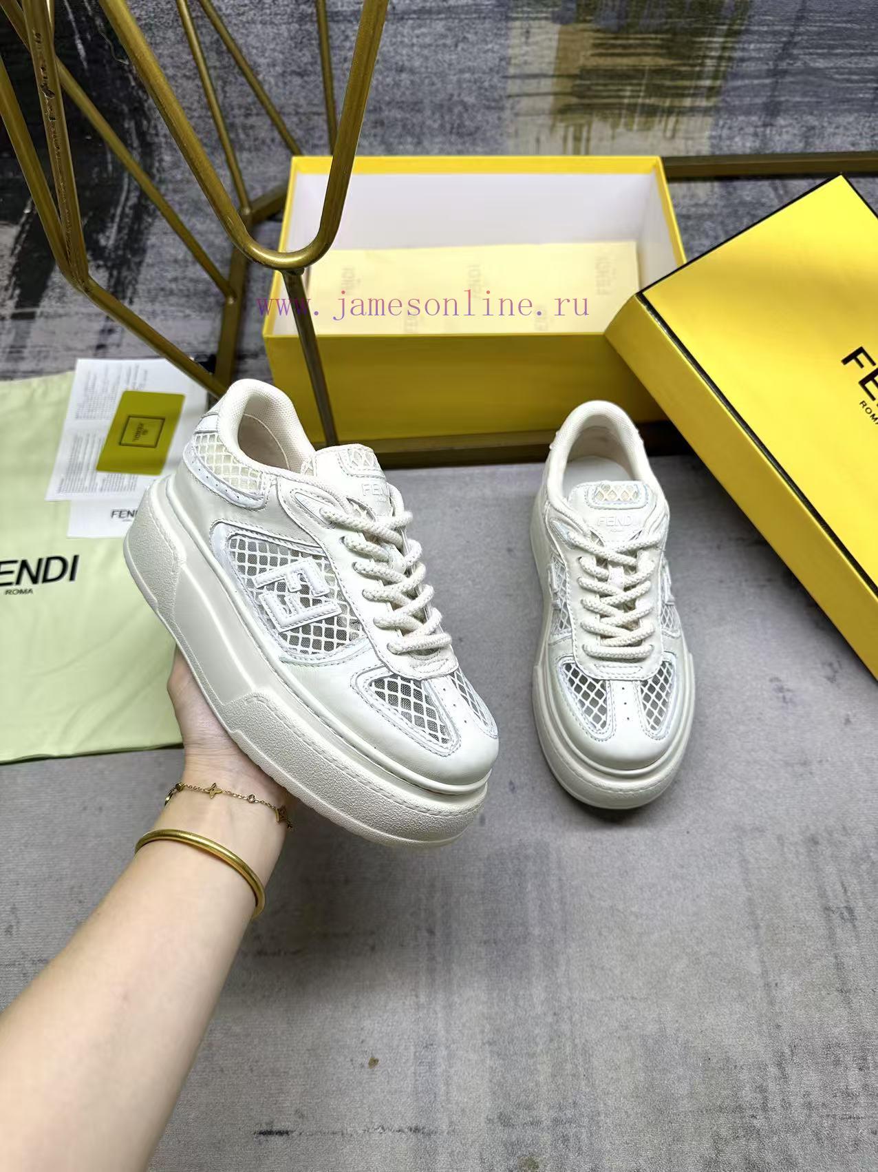 FENDI MatcHermes Sports Shoes Are Made Of White Leather And Adorned With White High-tech Mesh D b2a4xdn0 - Image 2