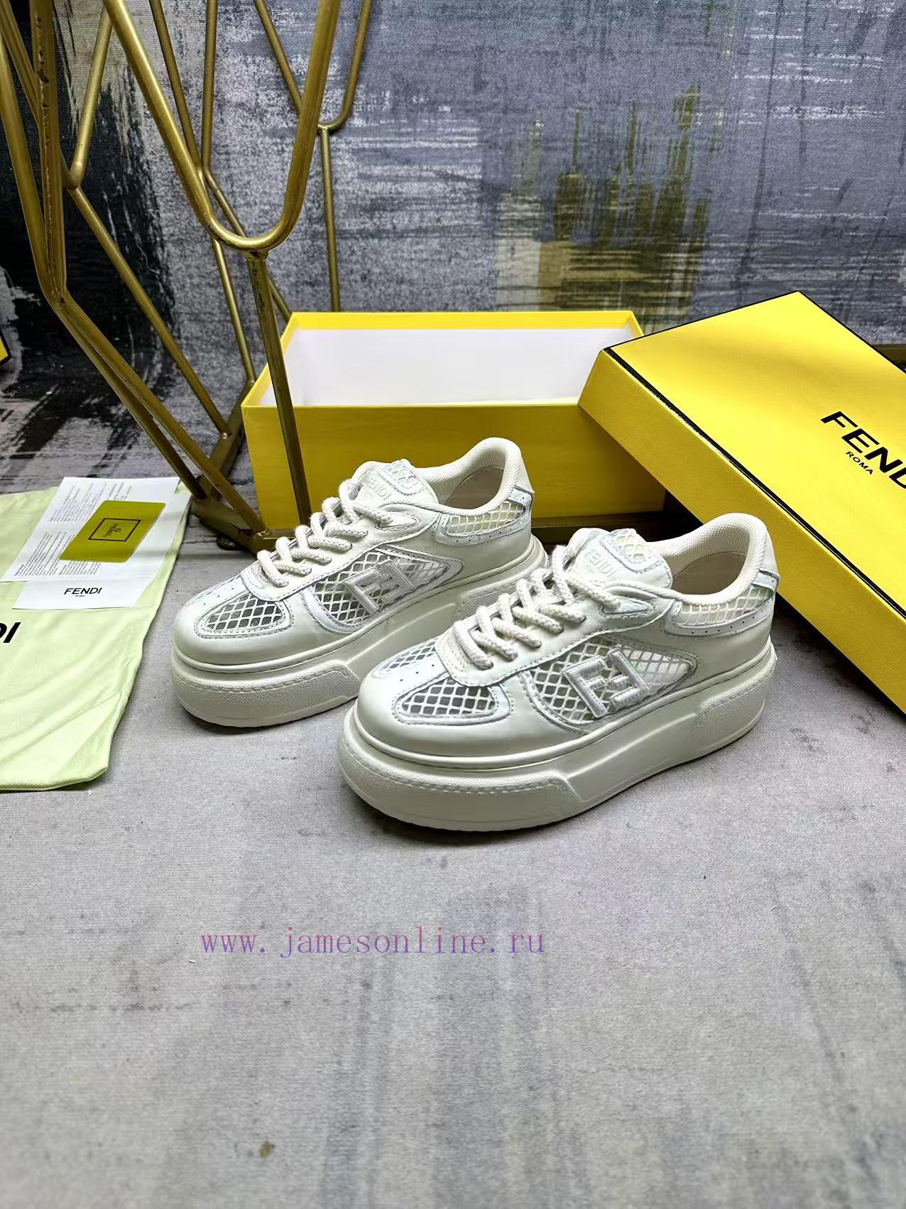 FENDI MatcHermes Sports Shoes Are Made Of White Leather And Adorned With White High-tech Mesh D b2a4xdn0 - Image 3