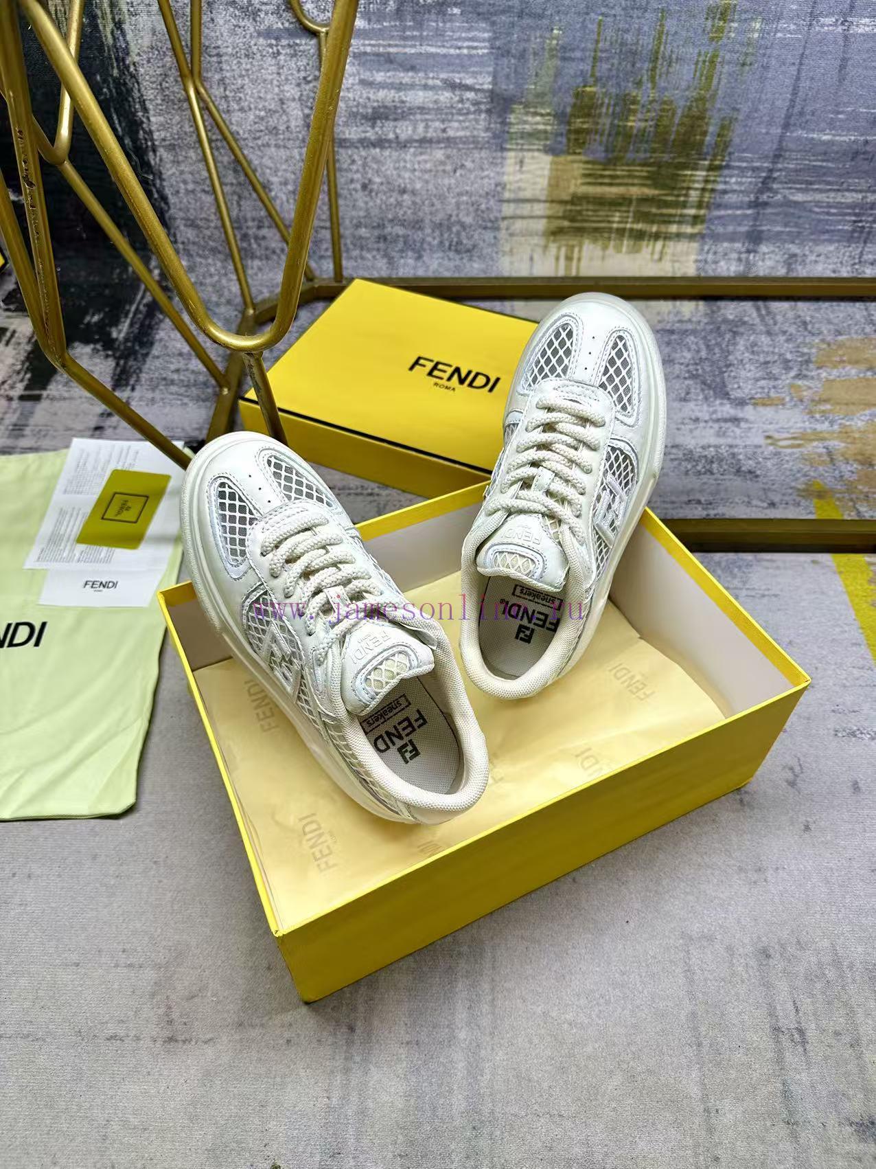 FENDI MatcHermes Sports Shoes Are Made Of White Leather And Adorned With White High-tech Mesh D b2a4xdn0 - Image 7