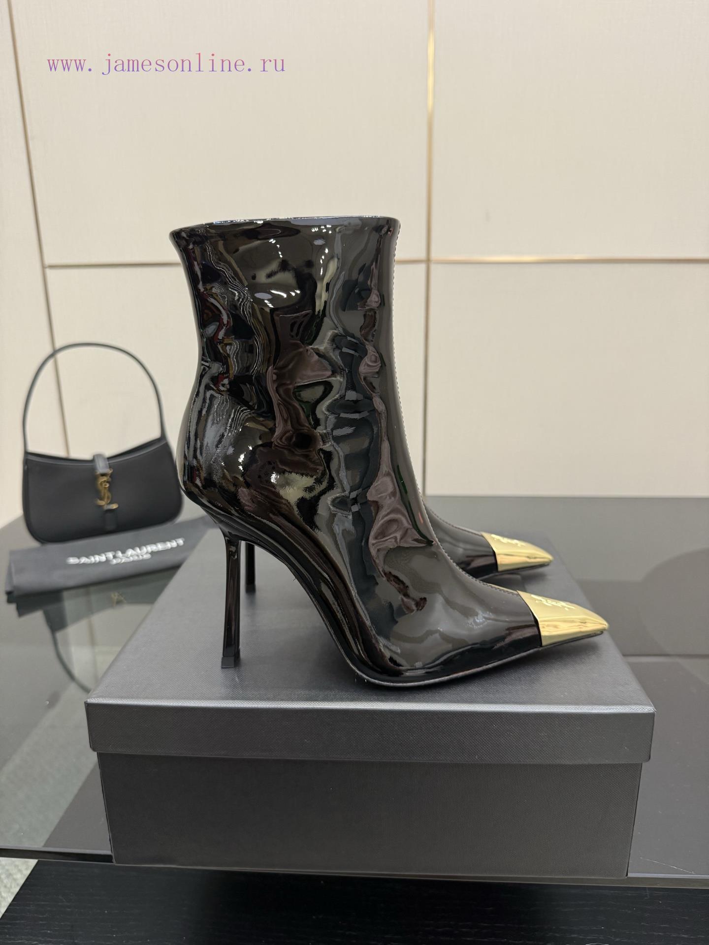 The MostYSL Saint Laurent SS2024 Pointed Toe Short Boots High Heels New Runway Style Short Boot 47sw3nkw - Image 6