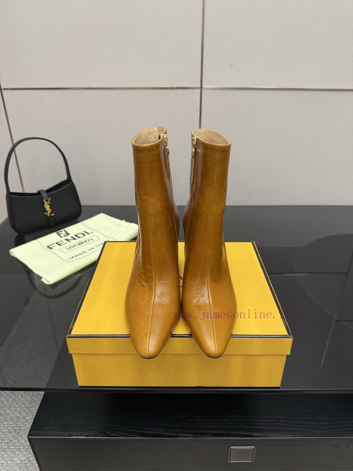 FENDI Arco Blind Eel Leather BootsThis Cylindrical Boot Features A Tapered Toe And High Heel De 7mtp80g3 - Image 2